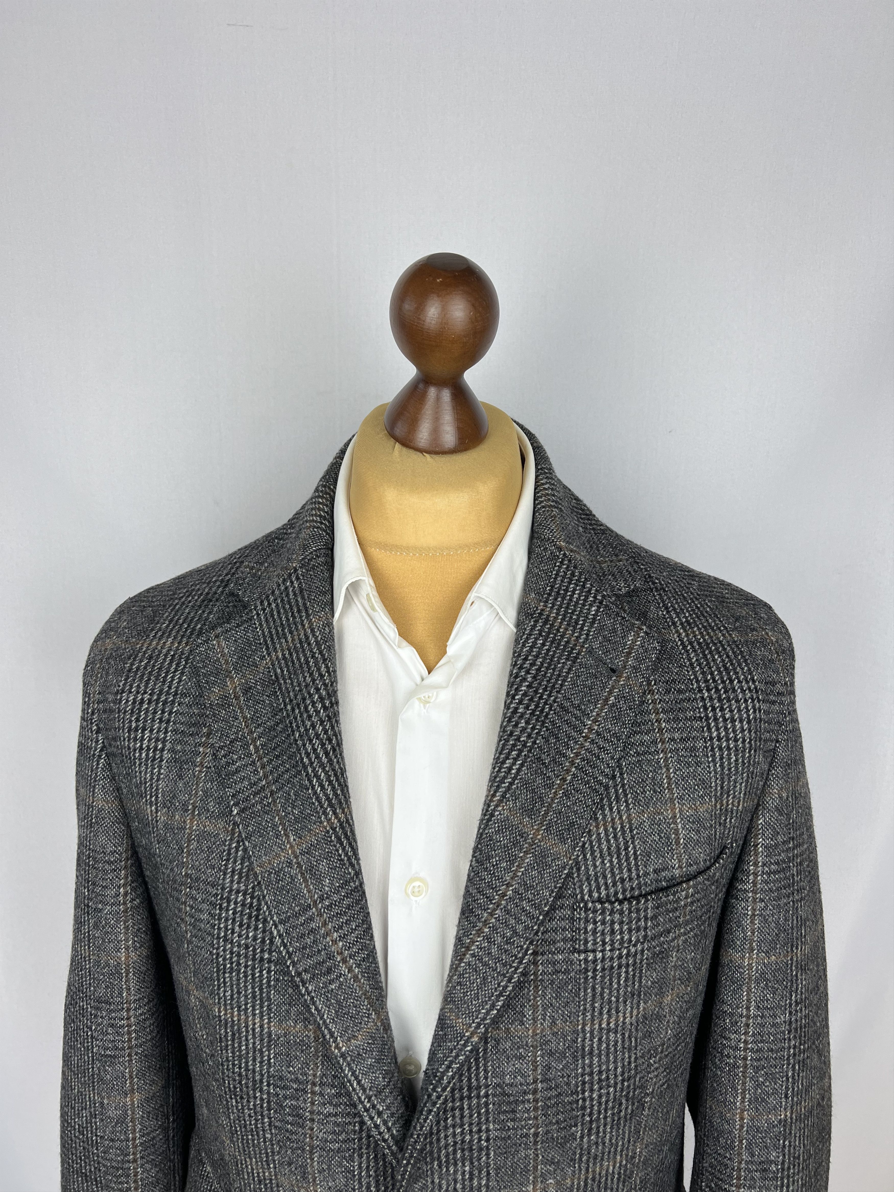 Hackett × Loro Piana 100% Pure Wool Plaid Unlined Single-Breasted Overcoat Size US M / EU 48-50 / 2 - 5 Thumbnail