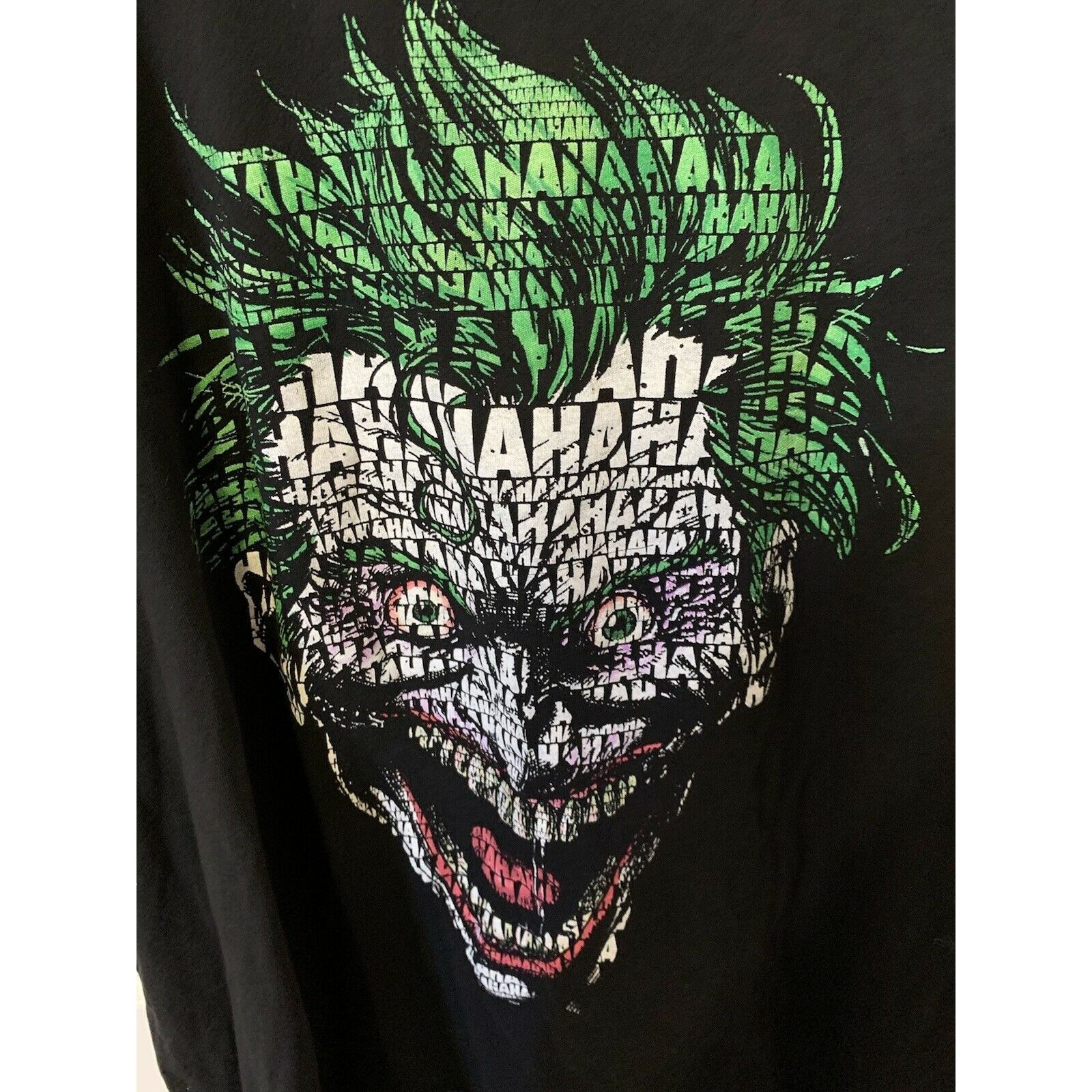 image of Dc Comics The Joker Hahaha Men’S Size 2Xl T-Shirt Black, Men's