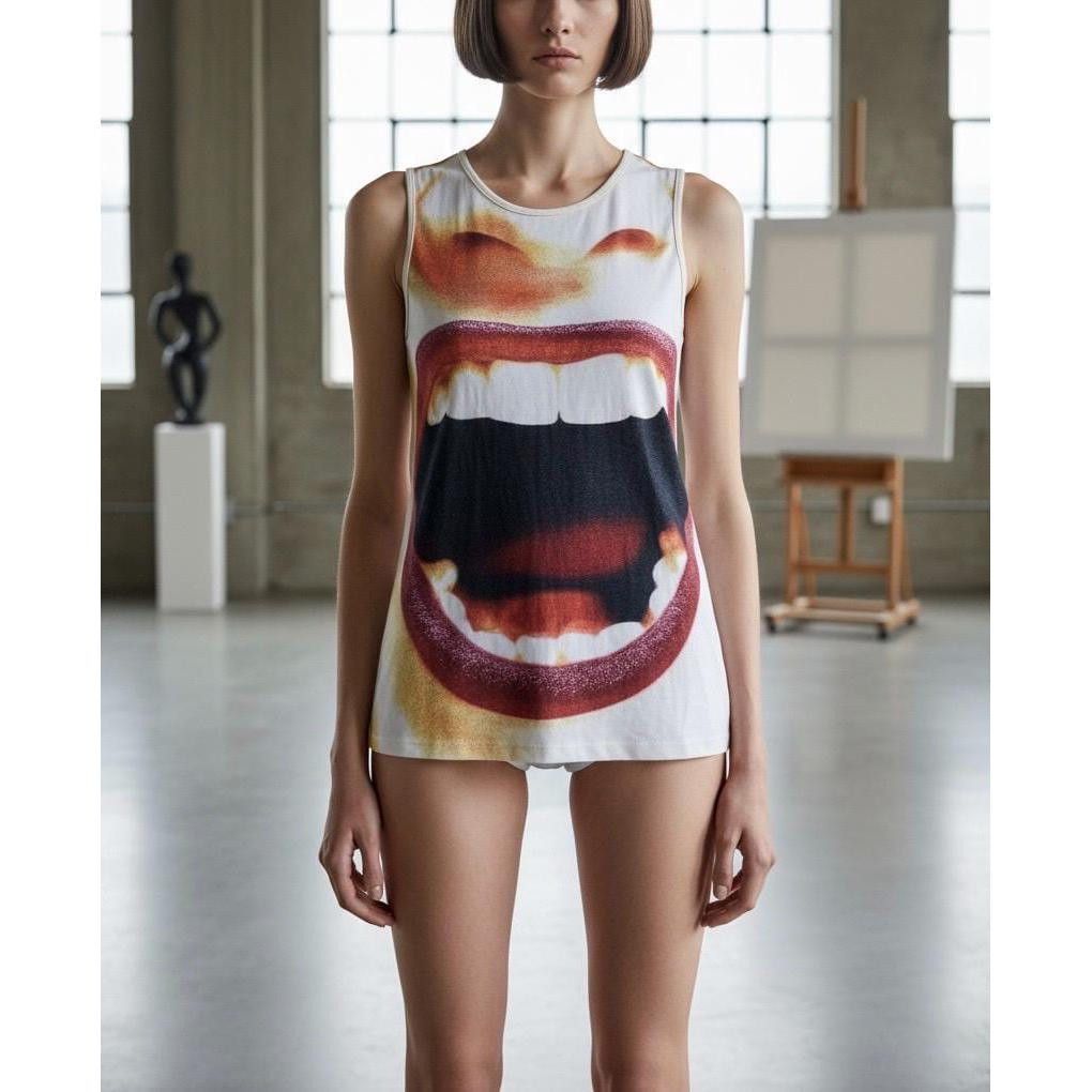 Desigual The Desigual Mouth Screaming Tank Top Size ONE SIZE - 1 Thumbnail