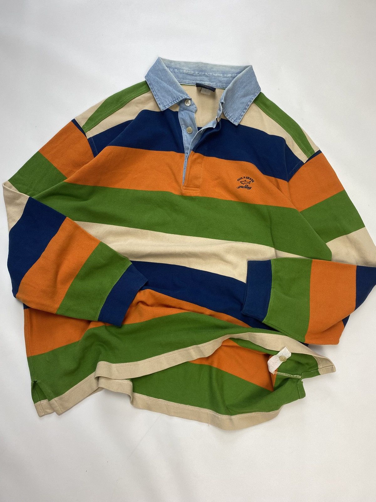 Paul & Shark PAUL & SHARK Striped Rugby Long Sleeve Shirt Size US XXL / EU 58 / 5 - 1 Thumbnail