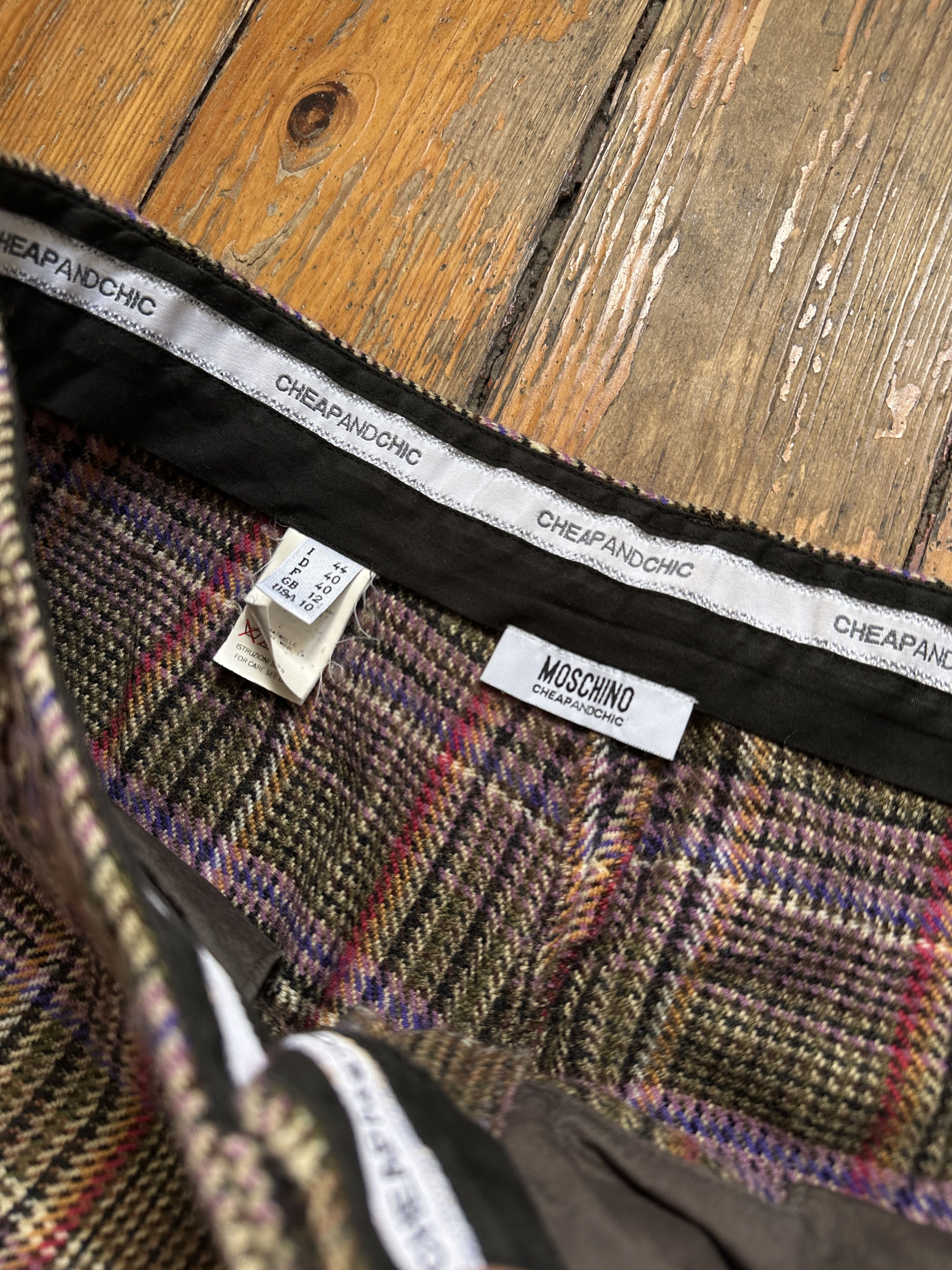 Moschino wool checkered moschino cheap and chic straight pants Size 30" / US 8 / IT 44 - 5 Thumbnail