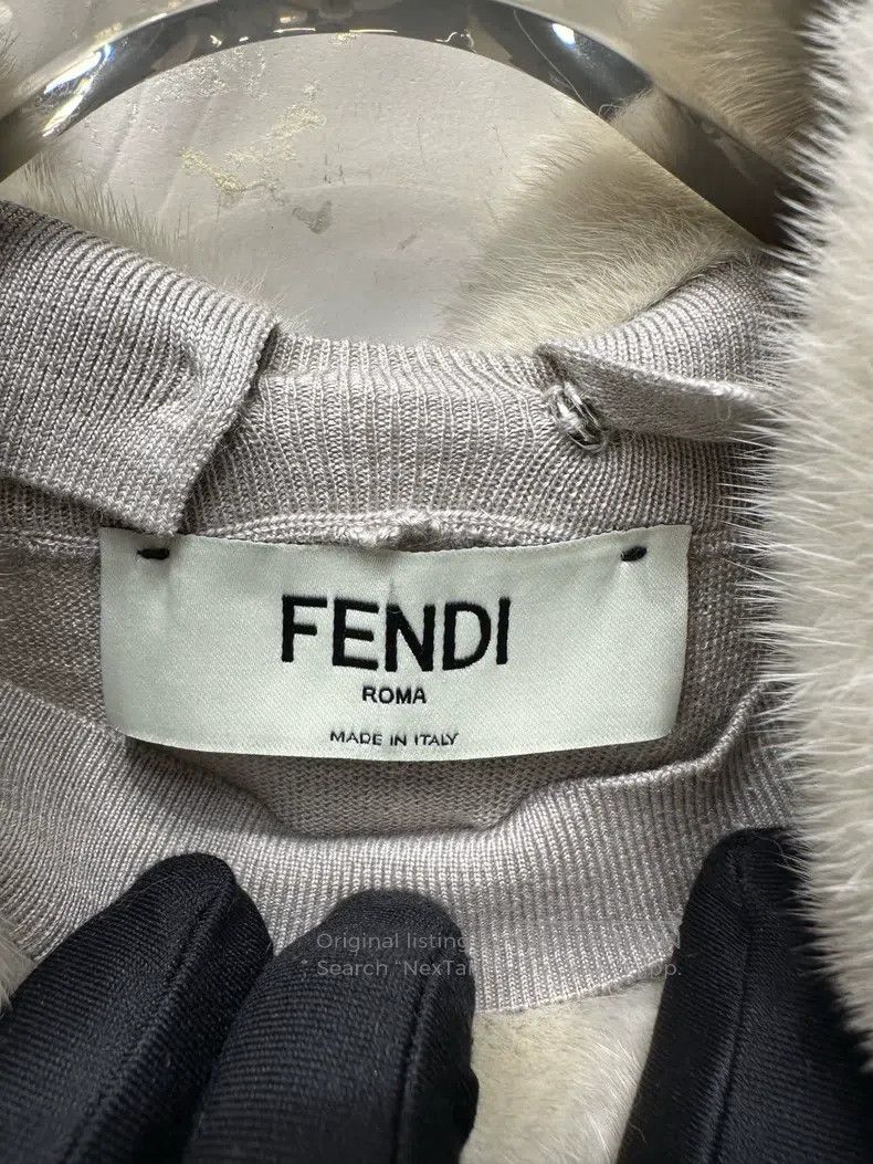 Fendi Fendi Autumn/Winter 24 Backless Knit Dress with Mink Colla Size XS / US 0-2 / IT 36-38 - 3 Thumbnail