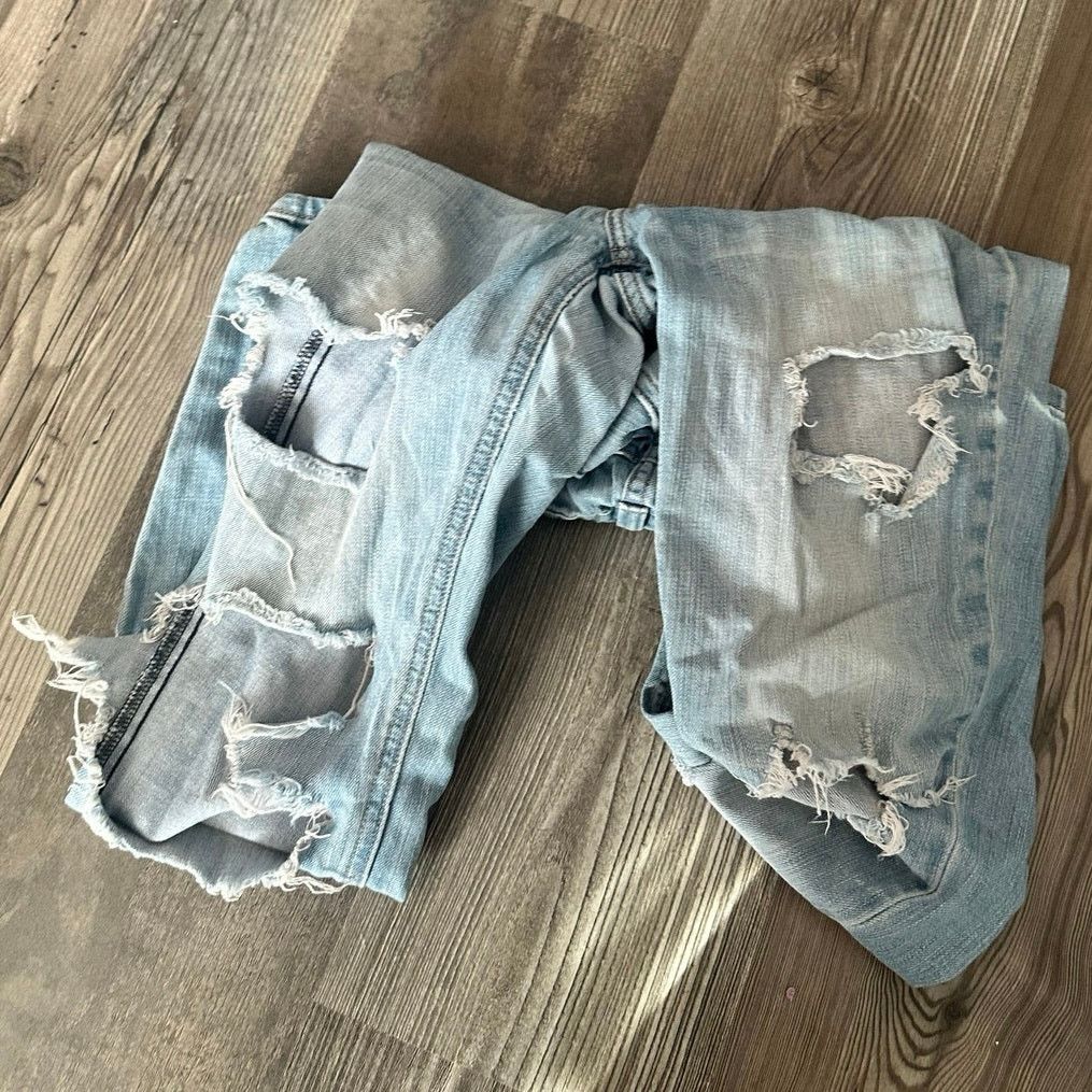 Other eunina light blue low rise skinny ripped jeans Size 26" / US 2 / IT 38 - 2 Thumbnail