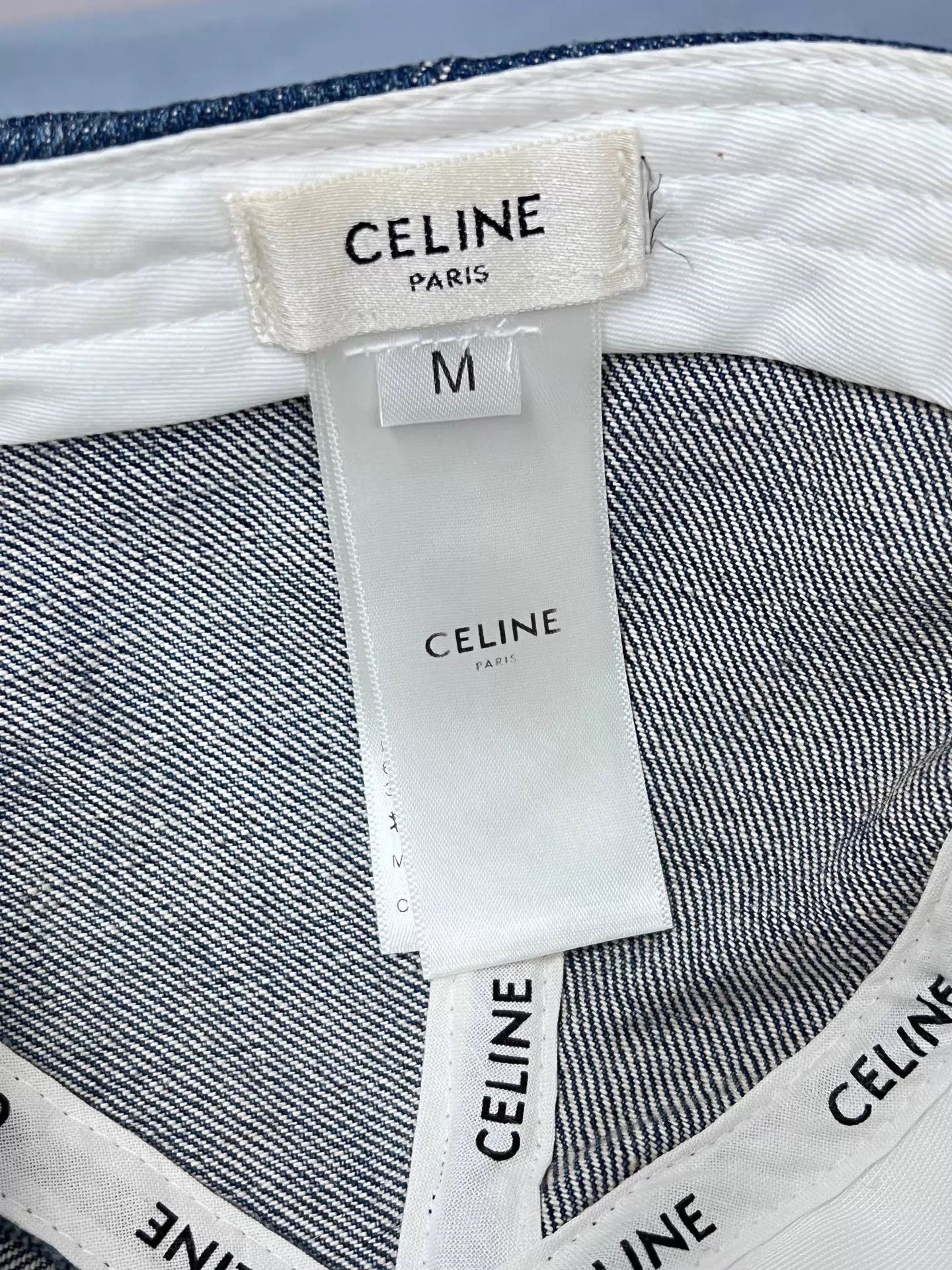 Celine CELINE Denim Blue Triumph Couple M Baseball Cap (worn once) Size ONE SIZE - 7 Thumbnail