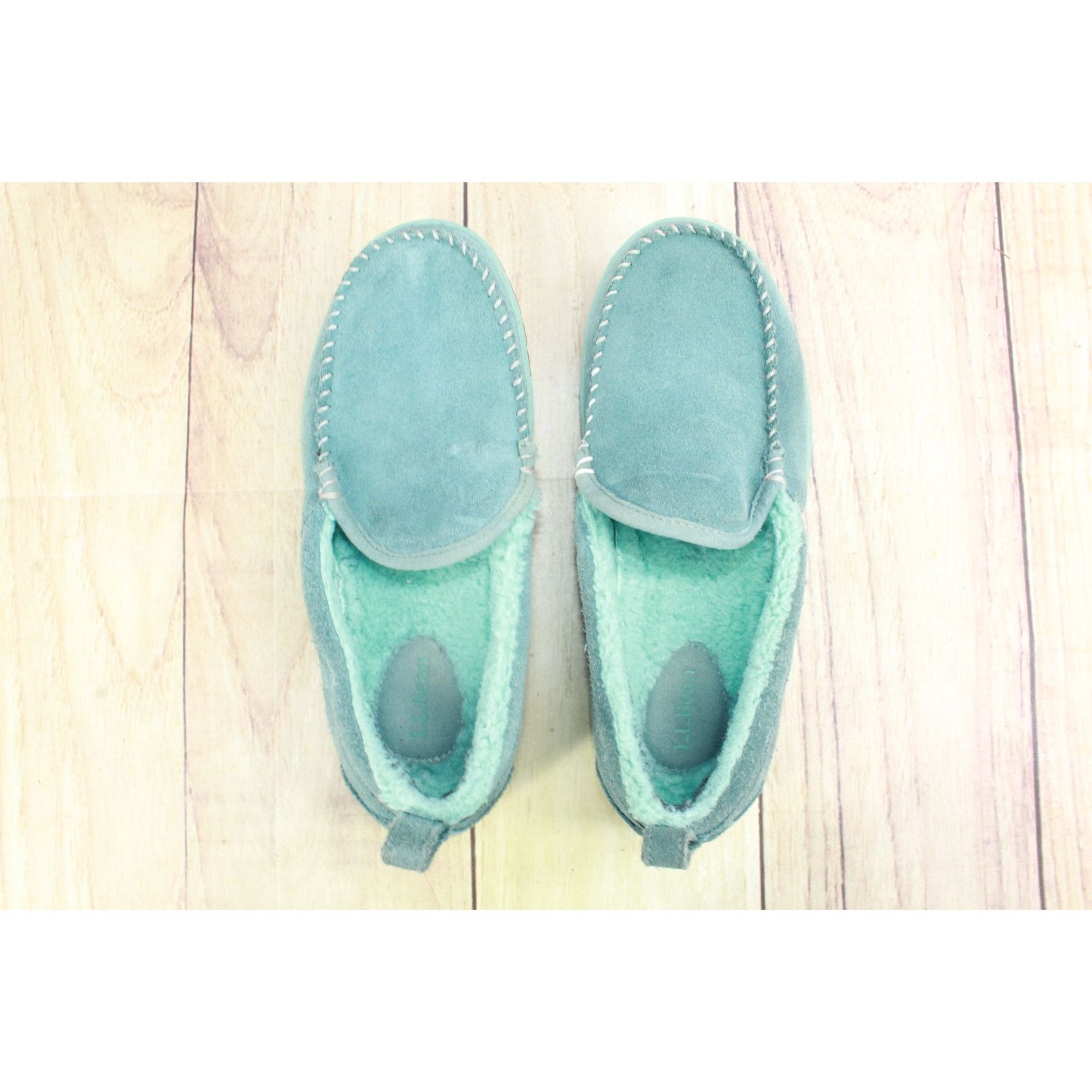 L.L. Bean LL Bean Green Fleece Lined Mountain Moccasins Size US 8 / IT 38 - 7 Thumbnail