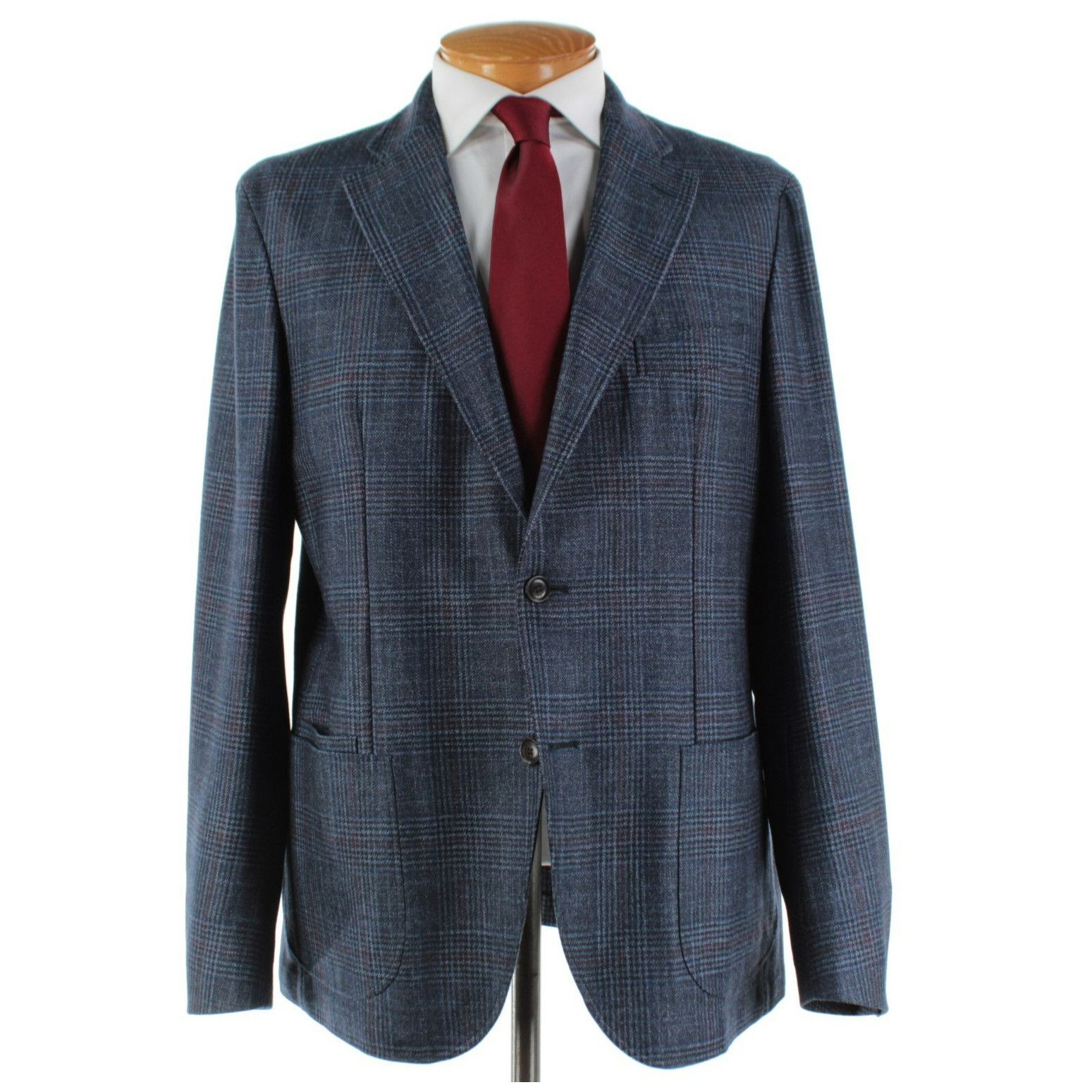 Luciano Barbera Luciano Barbera Sport Coat Size 46 US in Blue Size 46R - 1 Thumbnail