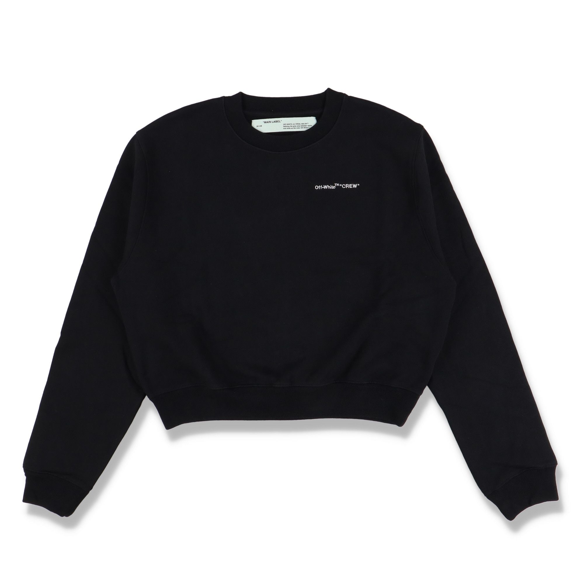 Off-White Black Quotes Crew Embroidered Logo Sweatshirt Size XS / US 0-2 / IT 36-38 - 5 Thumbnail