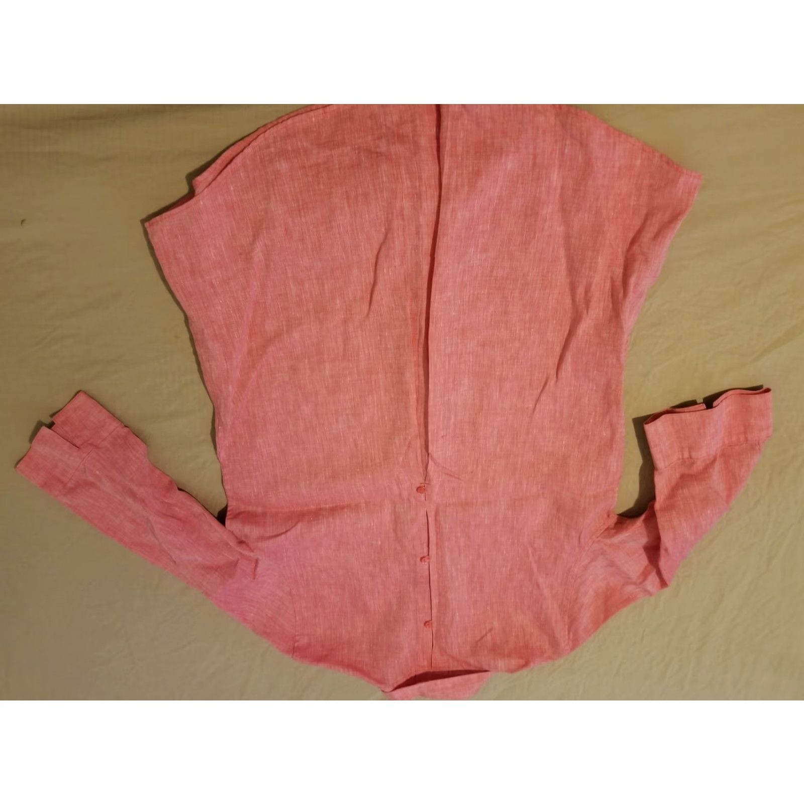 Vintage VINTAGE Chico's Linen Dress Shirt Womens 0 Pink Blouse Linen Shirt Womens 0 Pink Blouse Size XS / US 0-2 / IT 36-38 - 6 Thumbnail