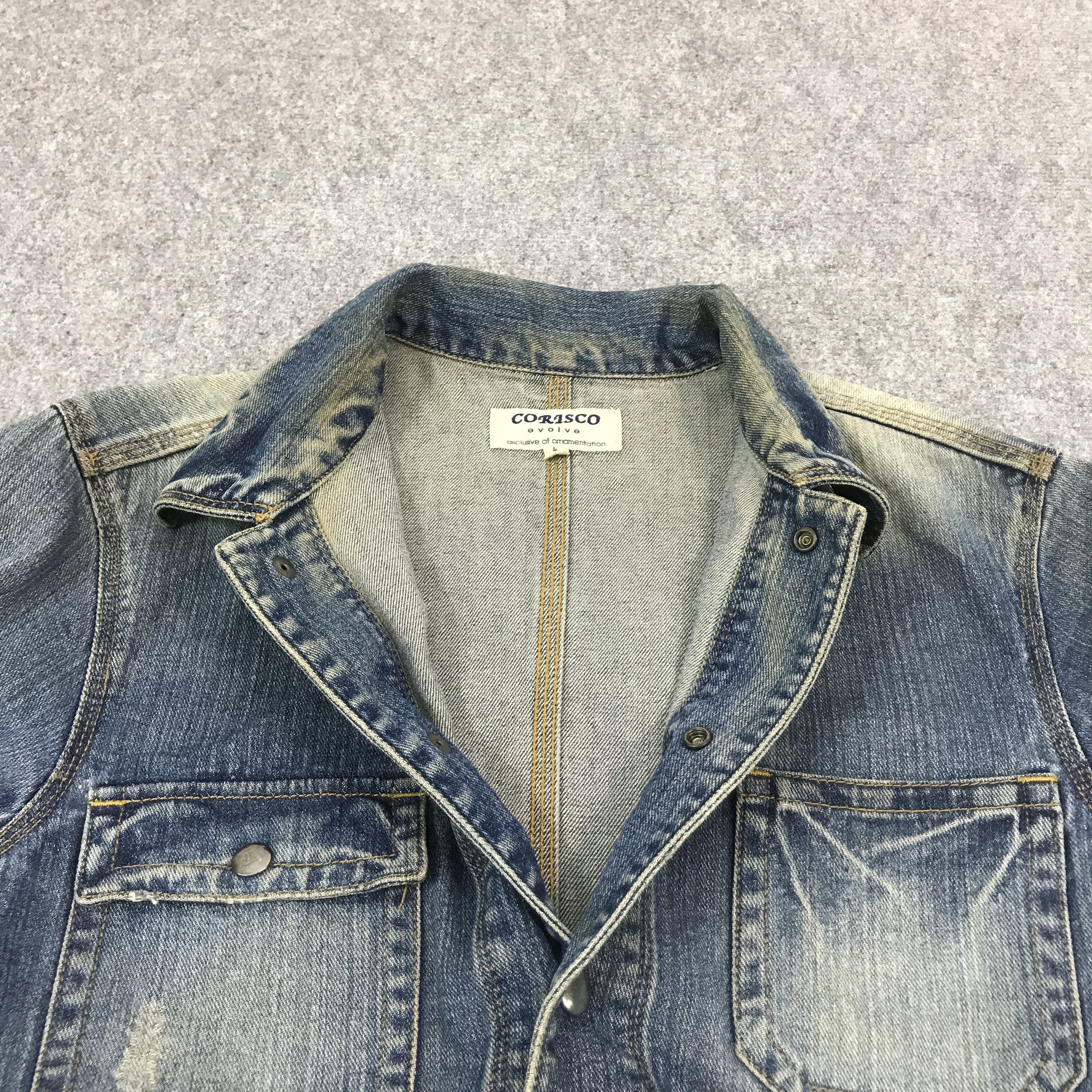 Japanese Brand corisco Japan denim Sanp button jacket Size US L / EU 52-54 / 3 - 5 Thumbnail