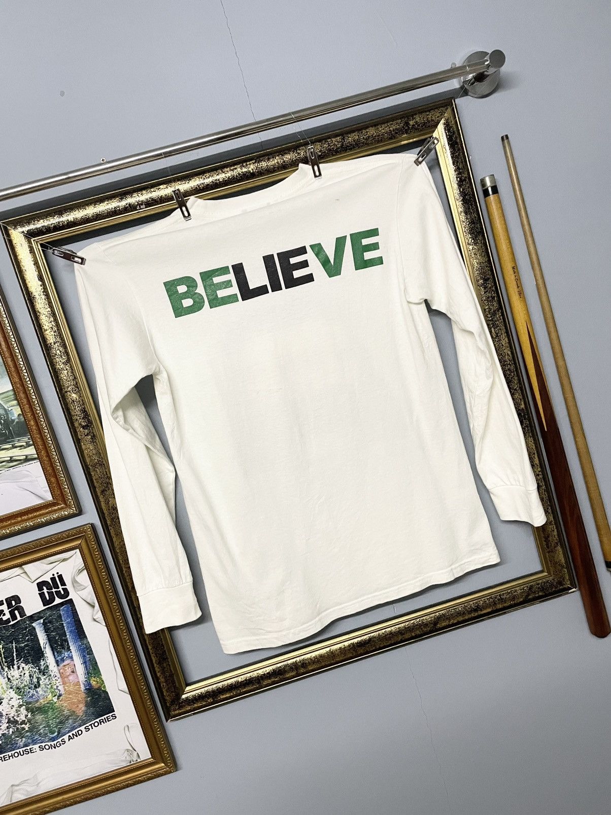 Vintage Vintage Marilyn Manson ‘BELIEVE’ Jesus Graphic Longsleeve Size US S / EU 44-46 / 1 - 12 Thumbnail