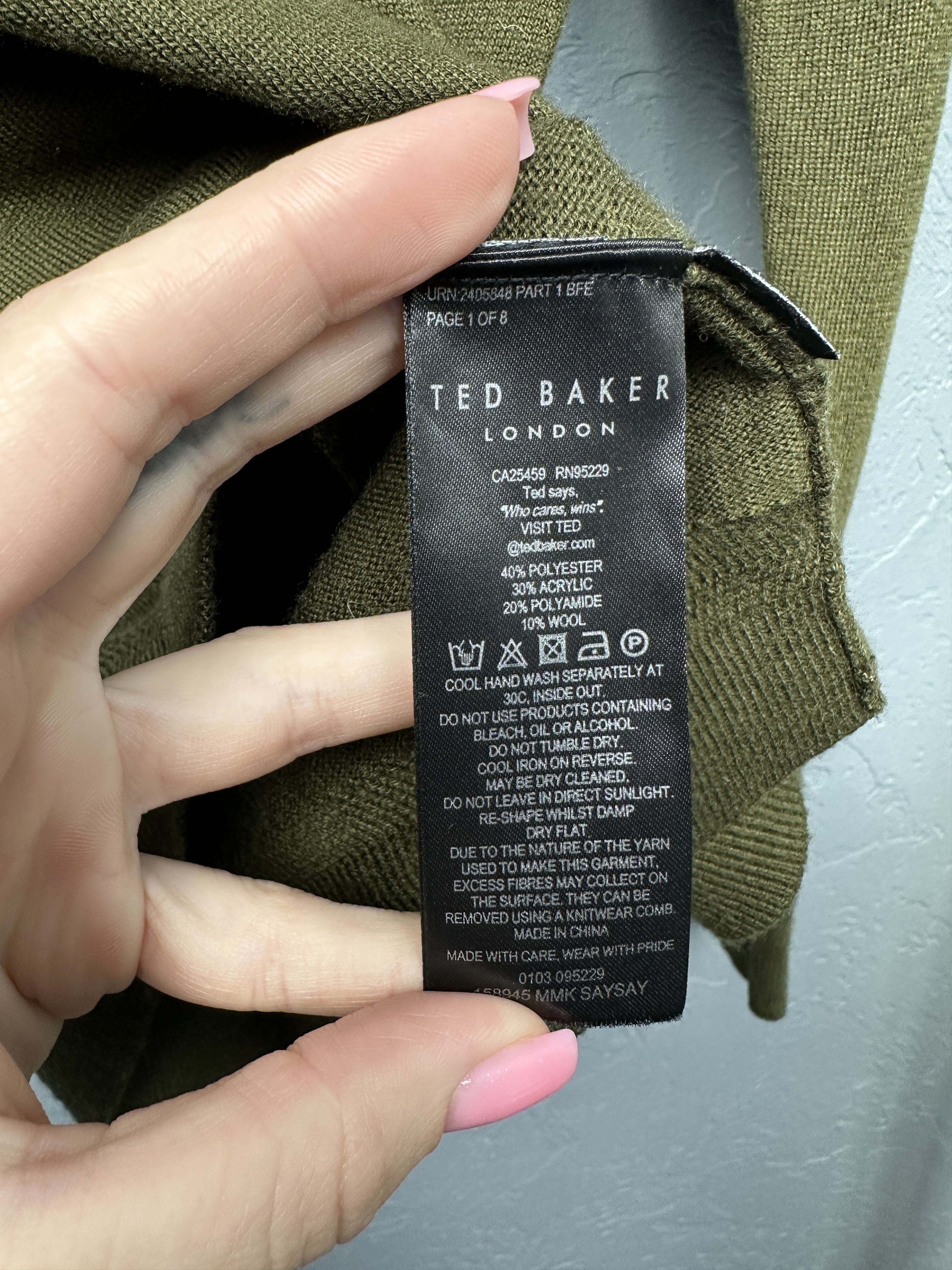 Ted Baker Ted Baker Mens Wool - Polyester Knit Sweater Size US M / EU 48-50 / 2 - 4 Thumbnail