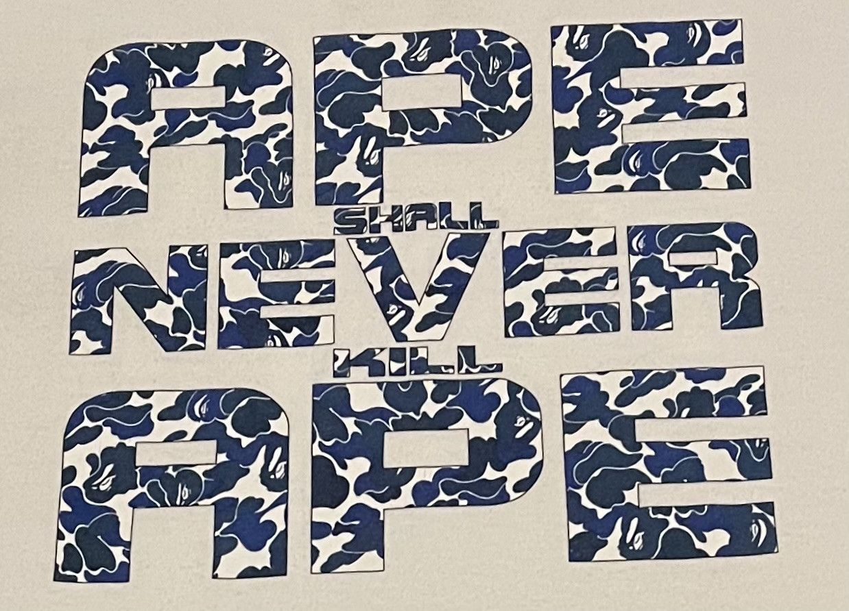 Bape Bape camo logo tee shirt Size US M / EU 48-50 / 2 - 3 Thumbnail