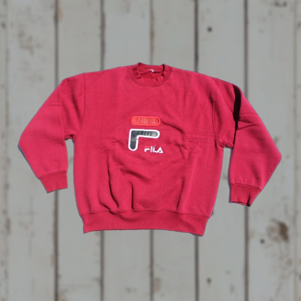 Fila VINTAGE FILA Sweatshirt Pullover Crewneck Unisex Adults Large Red Embroidered Sweatshirt Pullover 90s Size US L / EU 52-54 / 3 - 1 Thumbnail