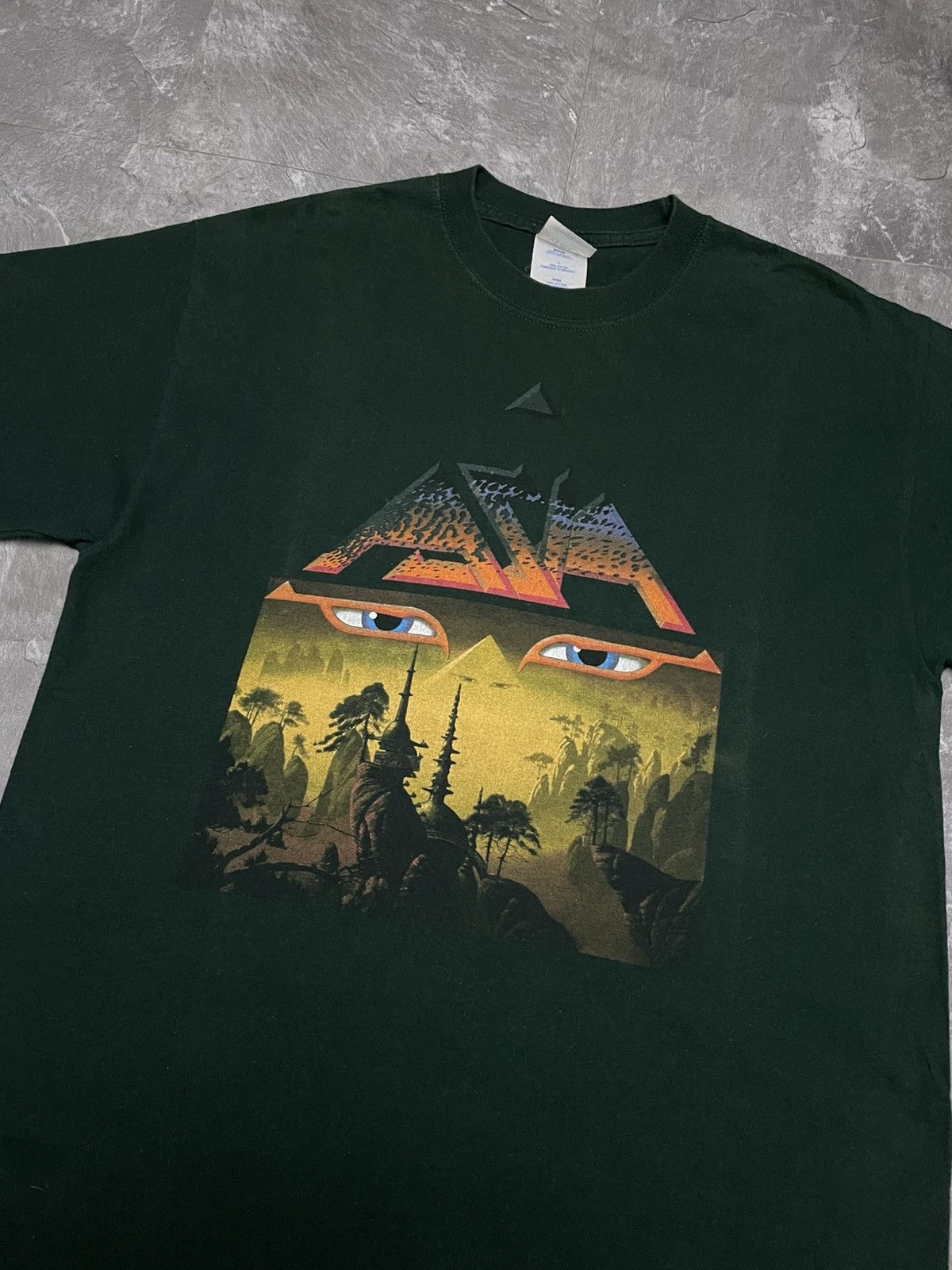 Band Tees Vintage 2001 Asia Rock Band British Tour Green Tee Size US L / EU 52-54 / 3 - 2 Thumbnail