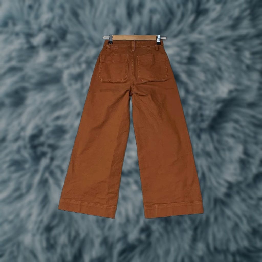 Madewell Madewell Pants Womens 23 Orange Slim Wide-Leg Crop Fit High Rise See Pics Size 40" / US 18 - 1 Thumbnail