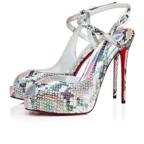 Christian Louboutin o1s1wg110125 Platforms Jenlove 120mm Sandals in Multicolor Size US 7 / IT 37 - 1 Thumbnail