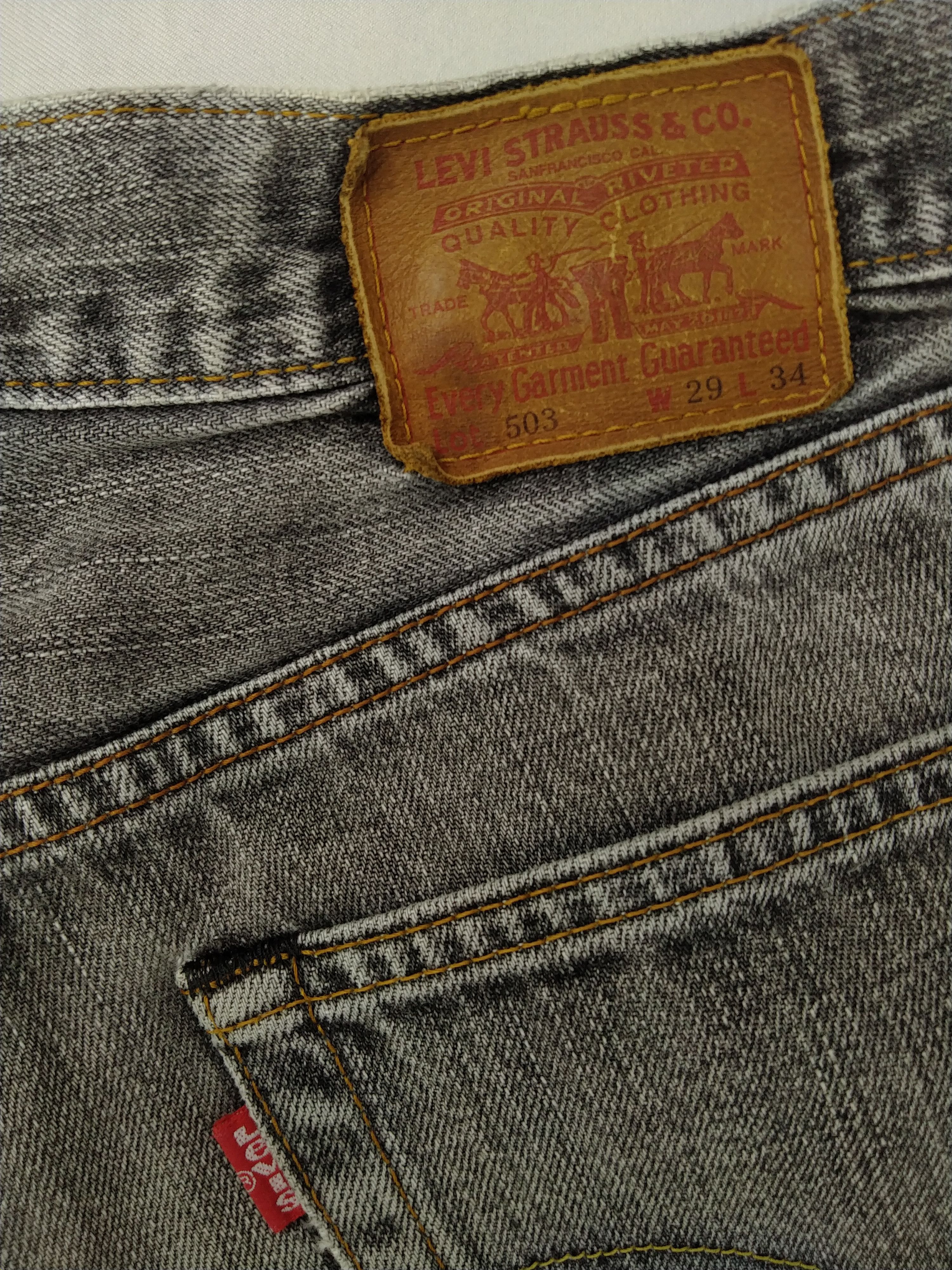 Japanese Brand Light Grey Vintage Levi's 503 Jeans 29x27 Denim -JN1088 Size US 29 - 10 Thumbnail