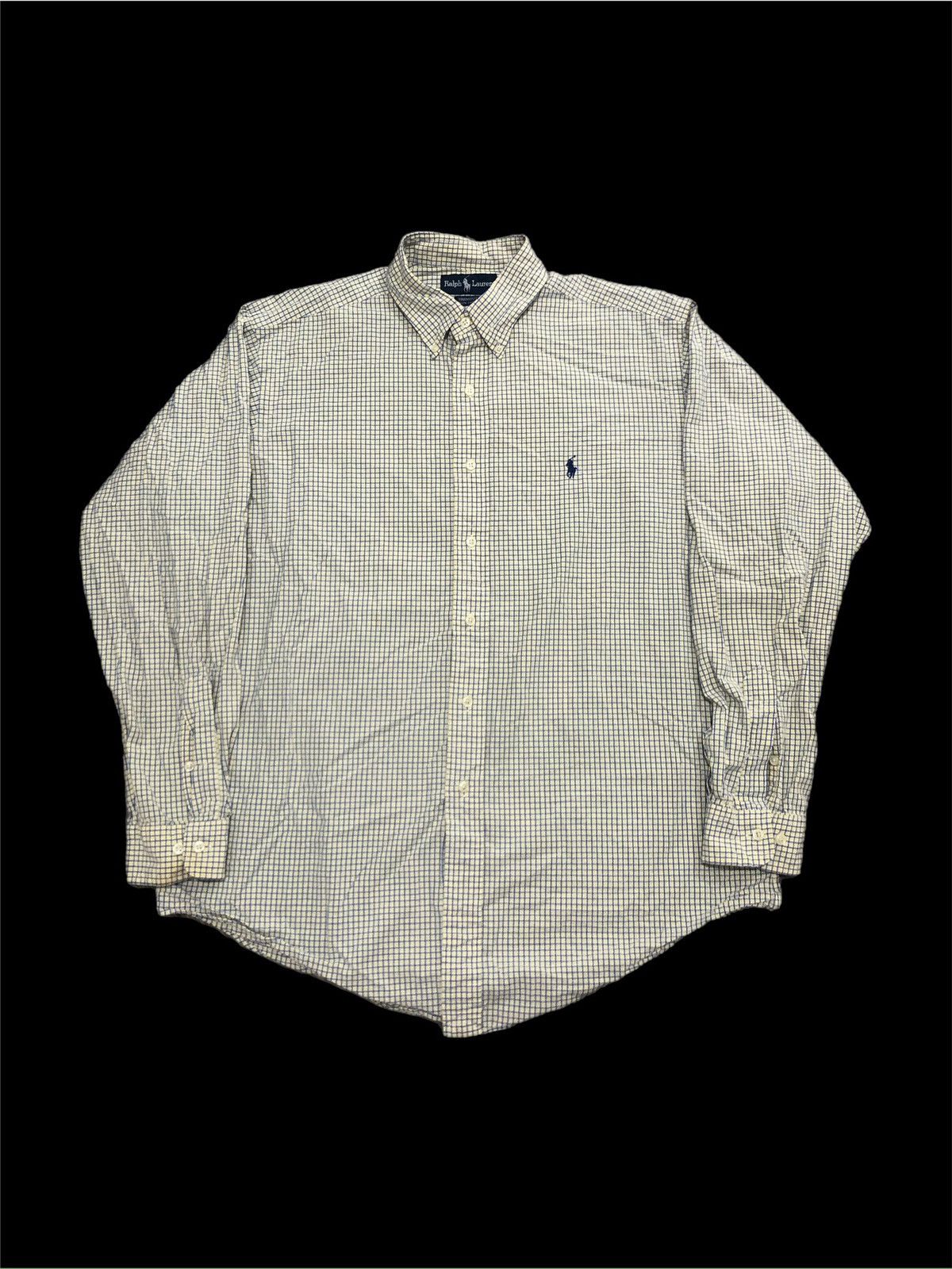Polo Ralph Lauren × Vintage Vtg 90s Polo Ralph Lauren Yarmouth Button Down Size US L / EU 52-54 / 3 - 1 Thumbnail