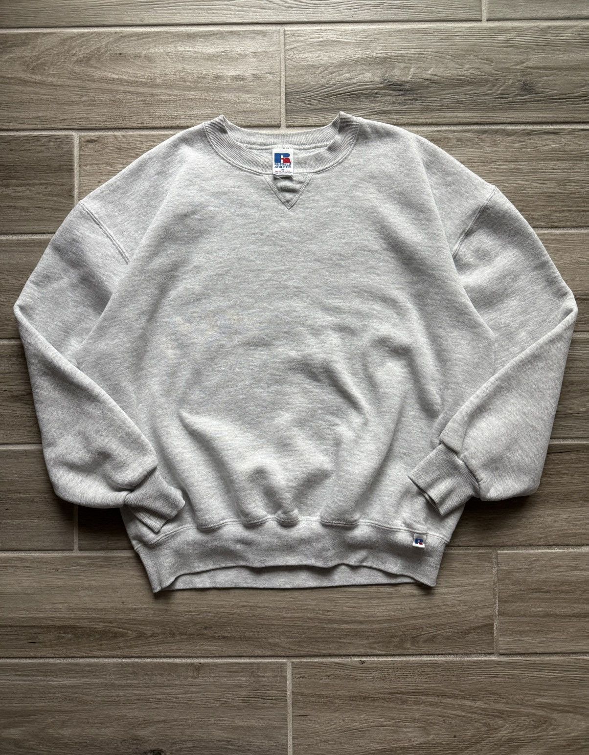 Vintage Made in USA Russell Athletic Gray Hoodie Sweatshirt