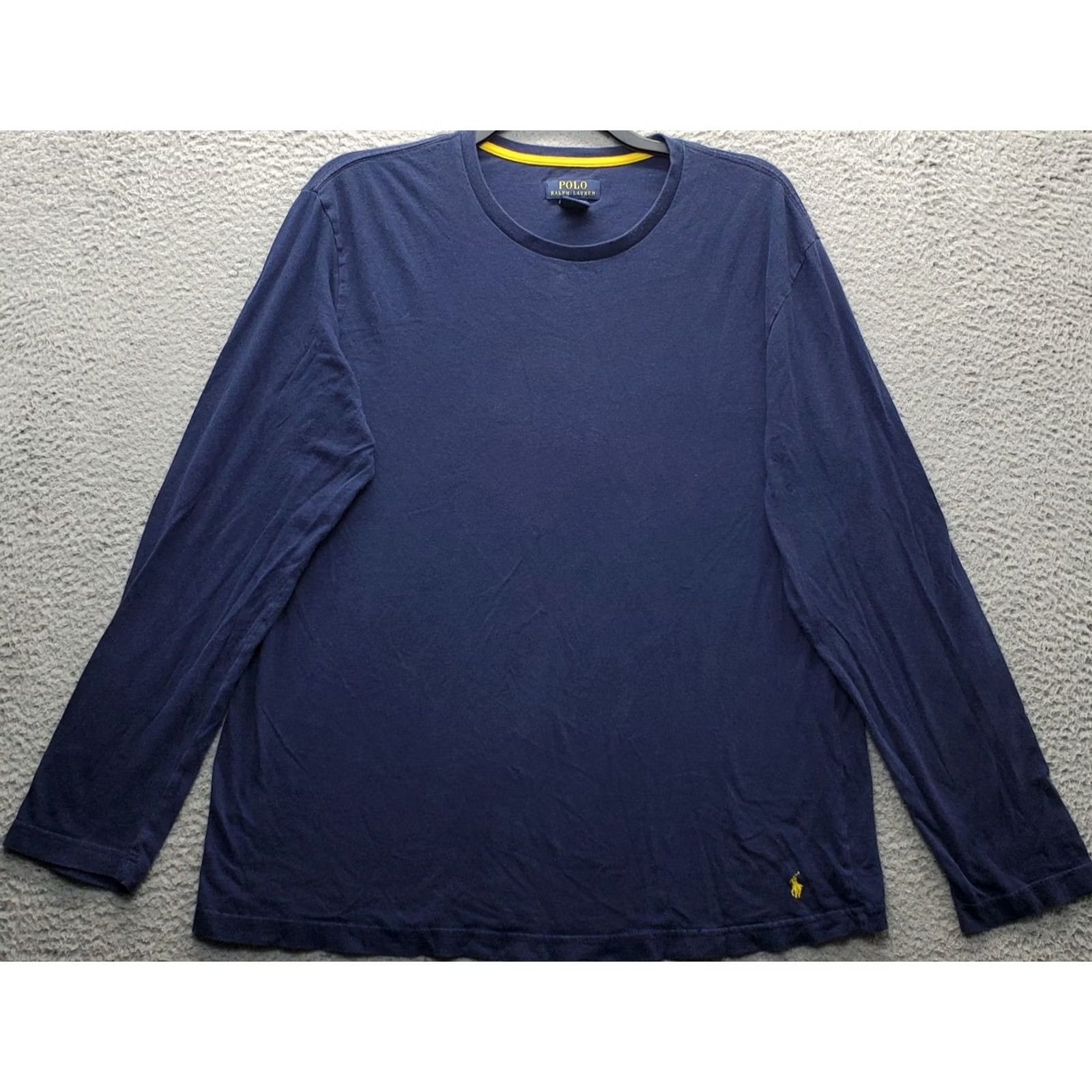 Polo Ralph Lauren Polo Ralph Lauren T-Shirt Mens L Navy Long Sleeve Pony Logo Crew Neck Pullover Size US L / EU 52-54 / 3 - 2 Thumbnail