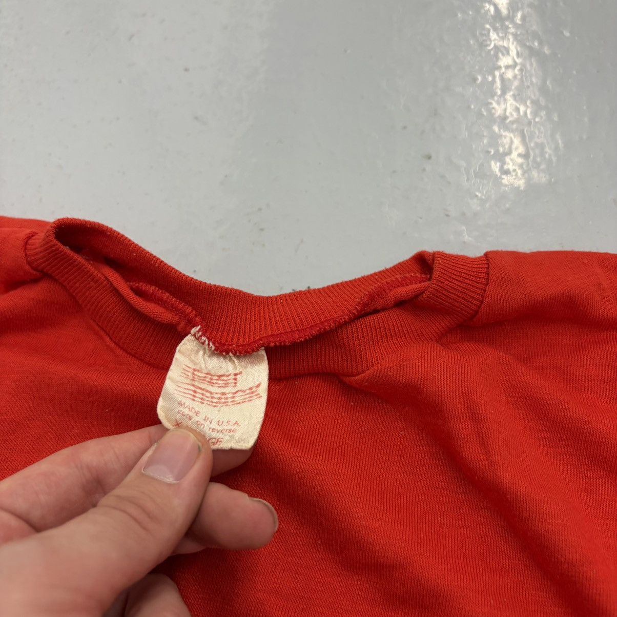 Other Vintage 60s Fast Track Red Boxy Cotton/Jersey Blank Top Size XL / US 12-14 / IT 48-50 - 3 Thumbnail