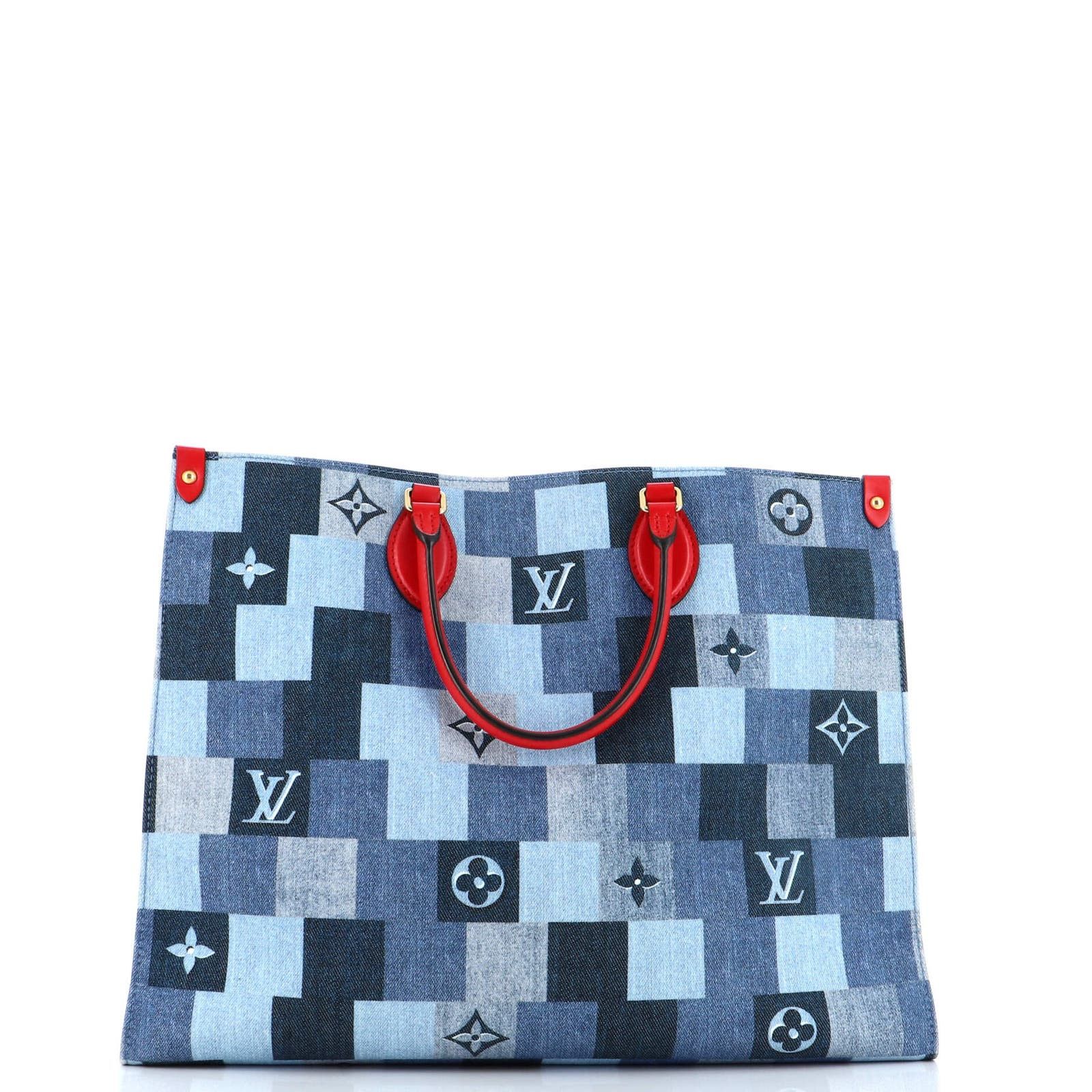 OnTheGo Tote Damier and Monogram Patchwork Denim GM