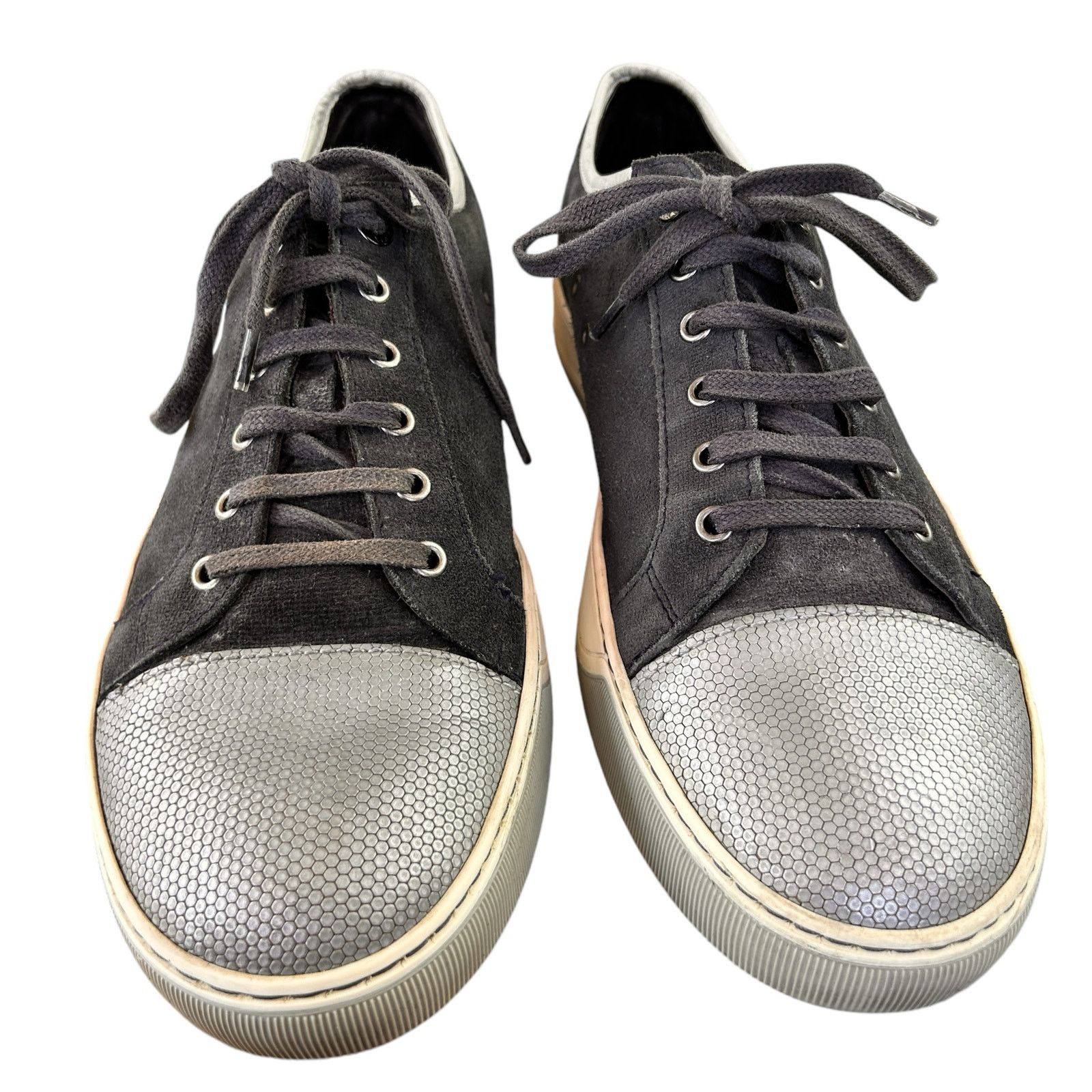 Lanvin Lanvin Suede Sneakers Size 9 Gray Lace Up Designer  display picture 2
