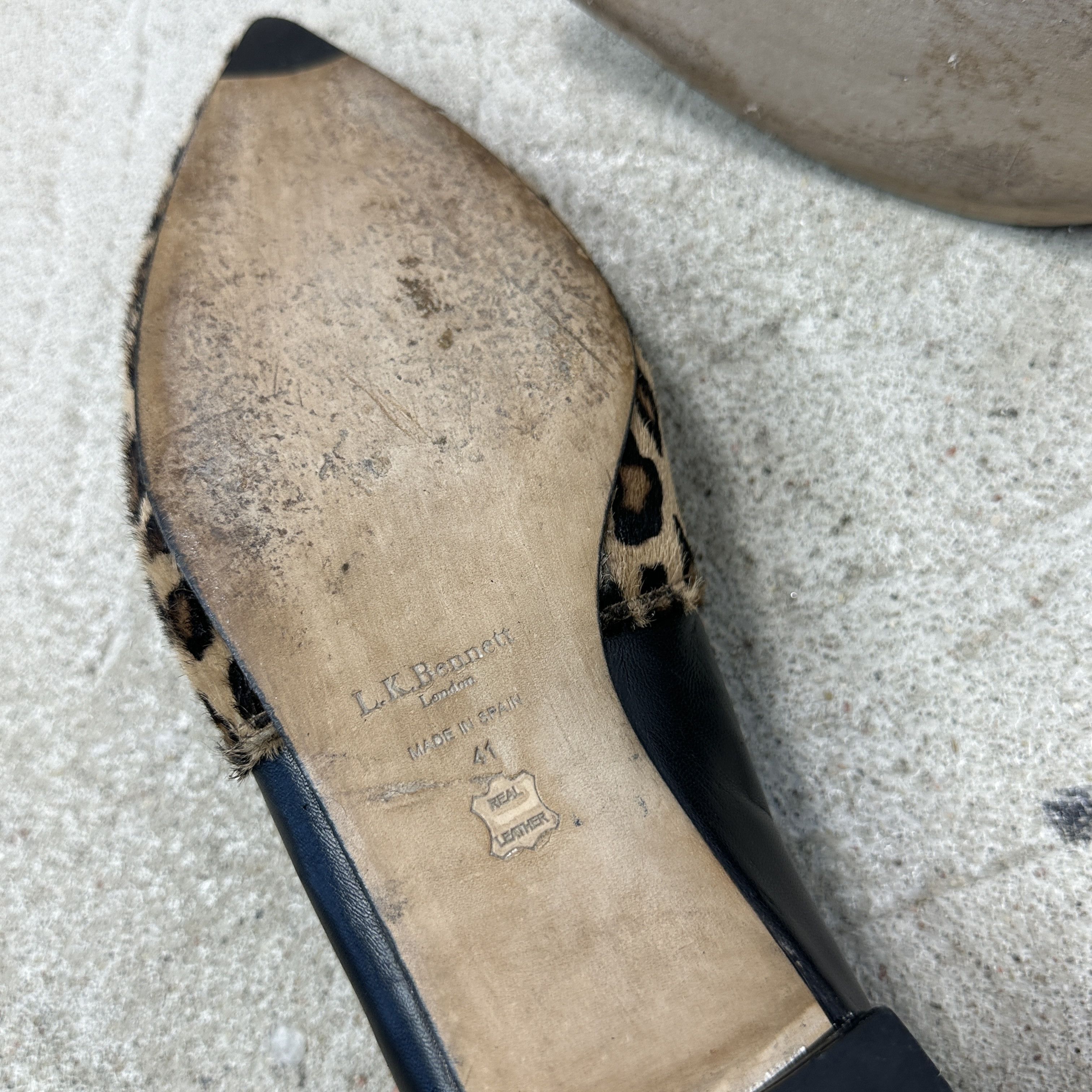 LK Bennett Vintage Avant Garde LK Bennett Cheetah Pony Hair Ballets Y2K Size US 11 / IT 41 - 10 Thumbnail