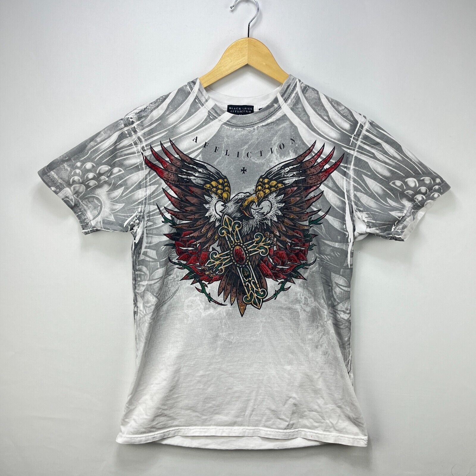 Affliction × Vintage Vintage Y2K Affliction Black Label Wings Eagle Jesse Medium Size US M / EU 48-50 / 2 - 1 Thumbnail