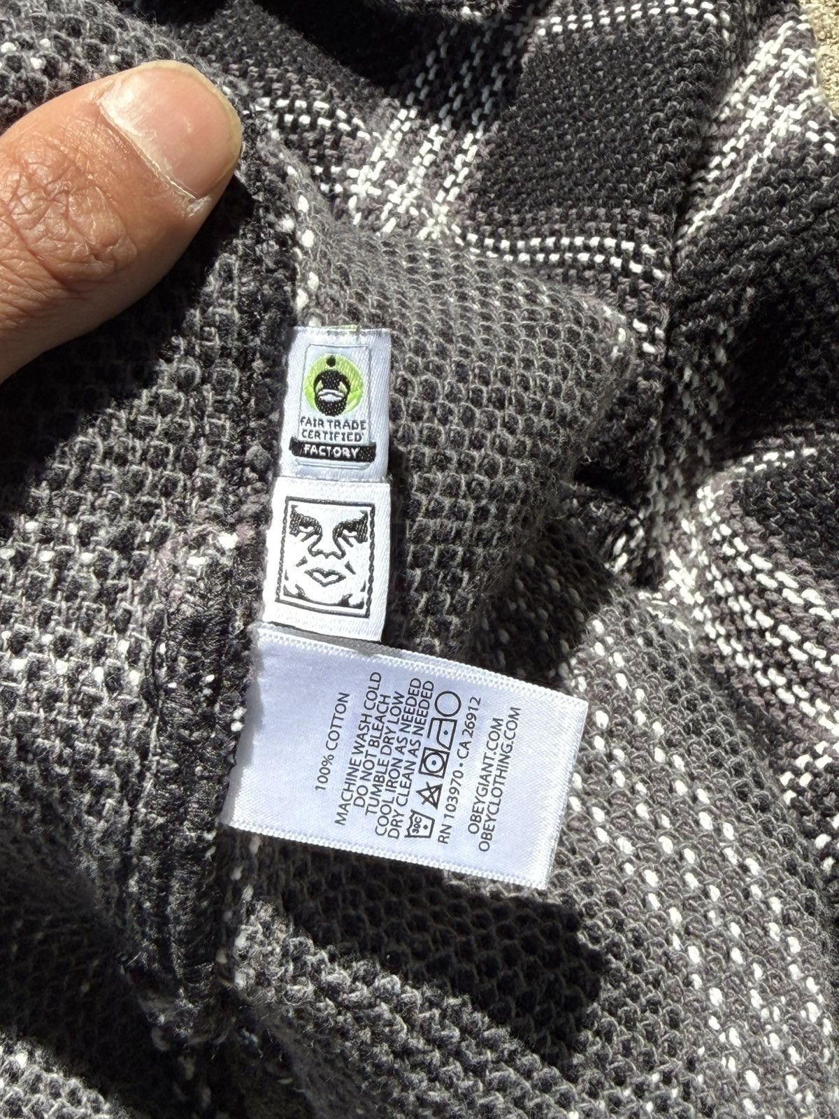 Obey OBEY Wes Black and White Woven Plaid Shirt Size US S / EU 44-46 / 1 - 5 Thumbnail