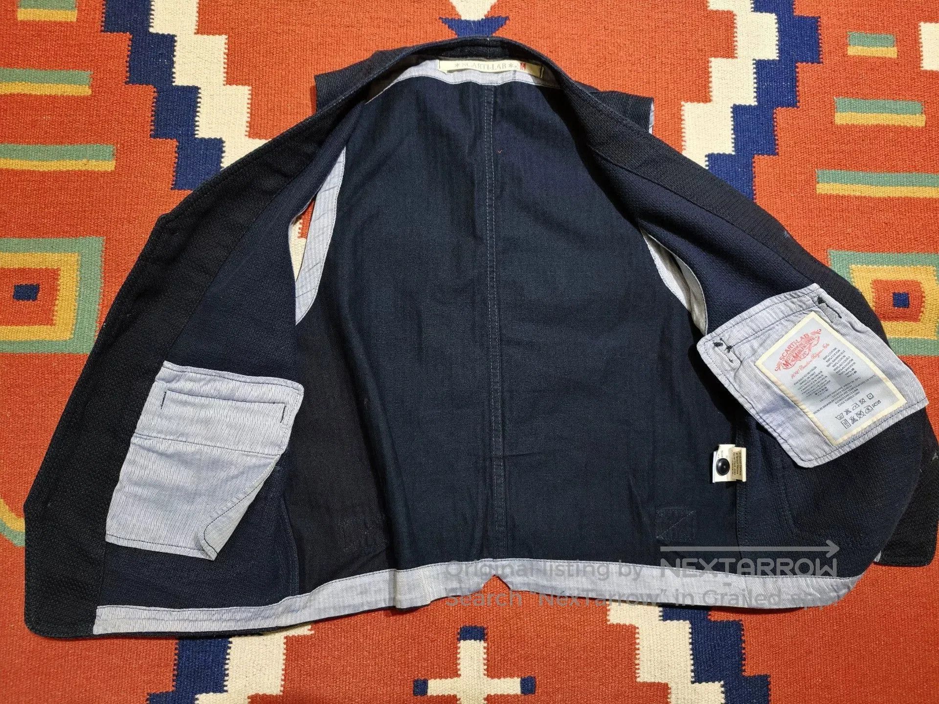 Scarti-Lab Italian Made Classic Blue Dyed Vest. Size US M / EU 48-50 / 2 - 6 Thumbnail