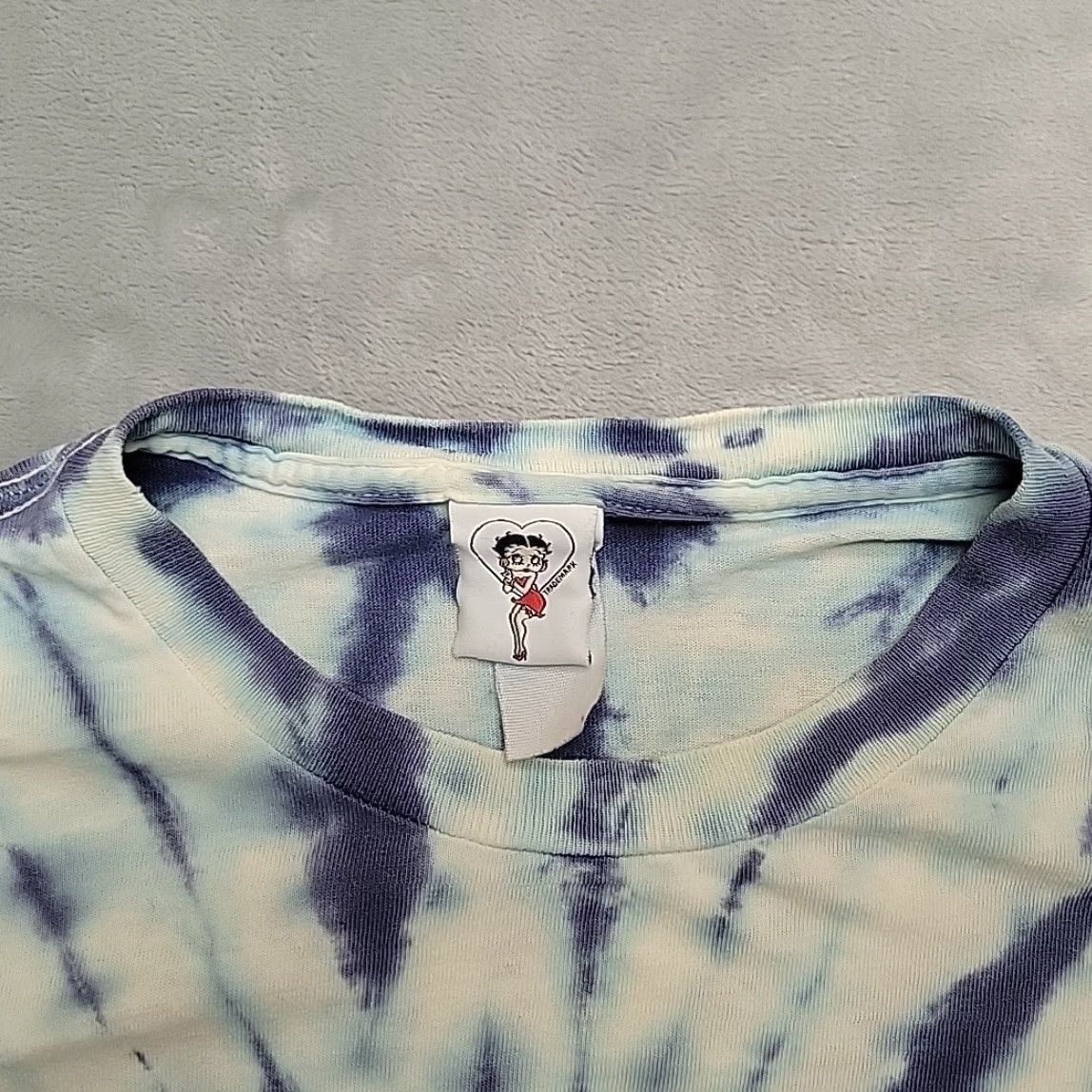 Vintage VINTAGE Betty Boop shirt Mens Small Blue Tie Dye Y2K Cartoon 2001 Womens? Mens? Size US S / EU 44-46 / 1 - 5 Thumbnail