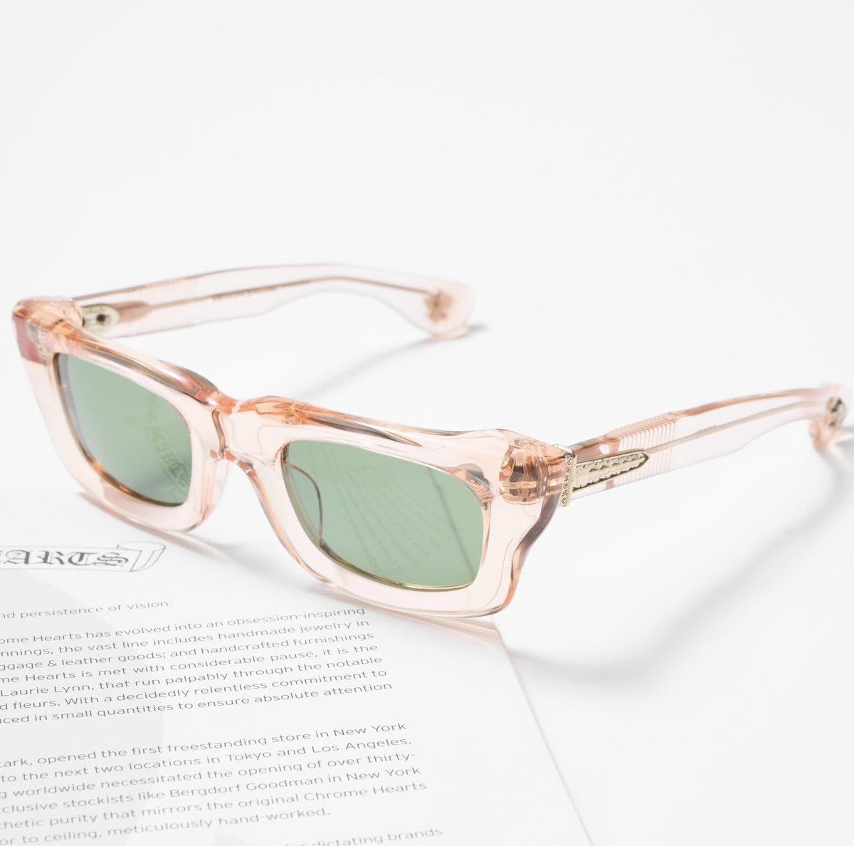 Chrome Hearts CHROME HEARTS STEEZIN PINK CRYSTAL SUNGLASSES Size ONE SIZE - 2 Thumbnail