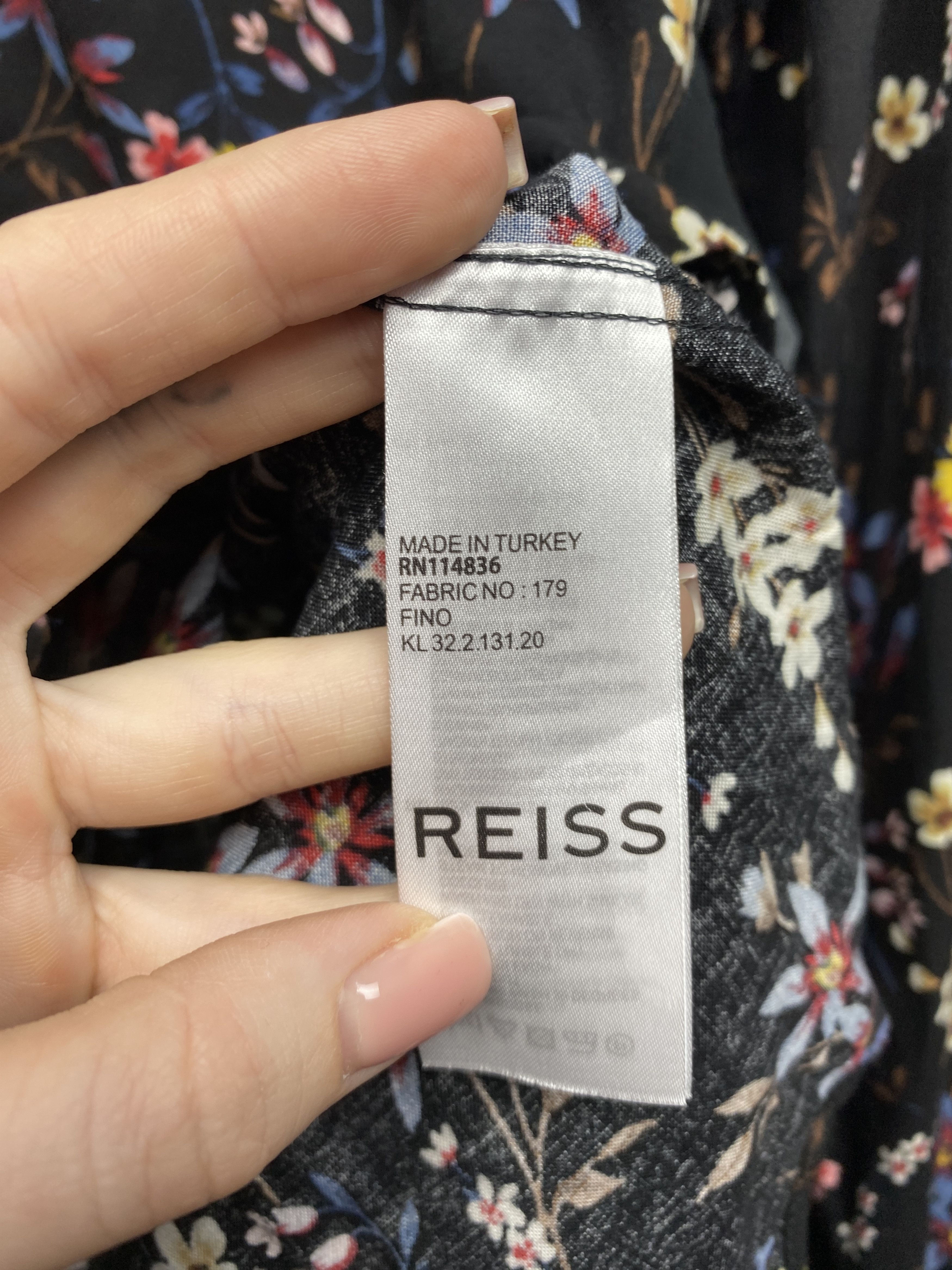 Reiss Reiss Mens Long Sleeve Floral Print Shirt Slim Fit Size US L / EU 52-54 / 3 - 4 Thumbnail