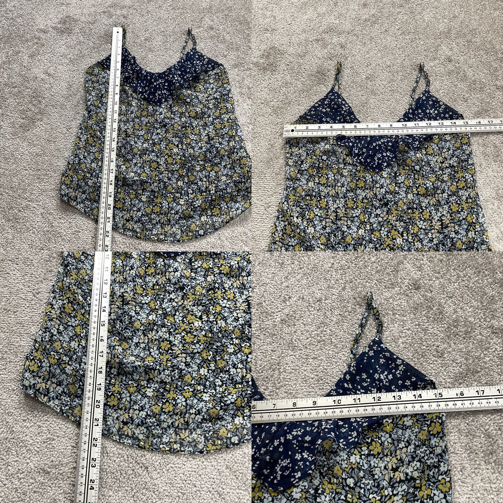 Banana Republic Banana Republic Camisole Womens XS Multicolor Floral Spaghetti Blouse Casual Size XS / US 0-2 / IT 36-38 - 8 Thumbnail