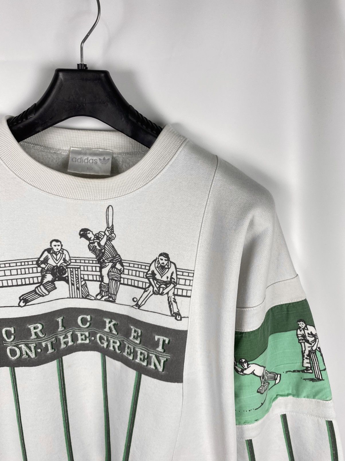 Adidas × Vintage Adidas Vintage 80s Greenewall Cricket Team Sweatshirt 162 S Size US S / EU 44-46 / 1 - 4 Thumbnail