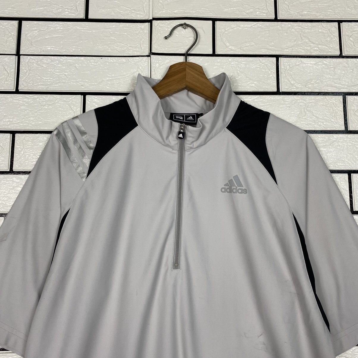 Adidas 📌Vintage Half Zipper Collar Jacket Adidas Short Sleeve Size US M / EU 48-50 / 2 - 4 Thumbnail