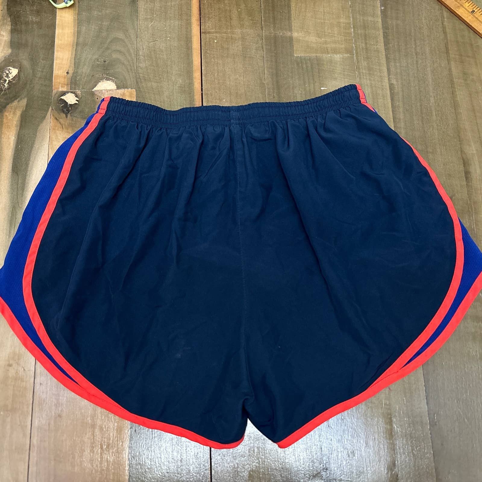Nike Nike Women's Large running shorts Navy with blue/orange Size 26" / US 2 / IT 38 - 3 Thumbnail