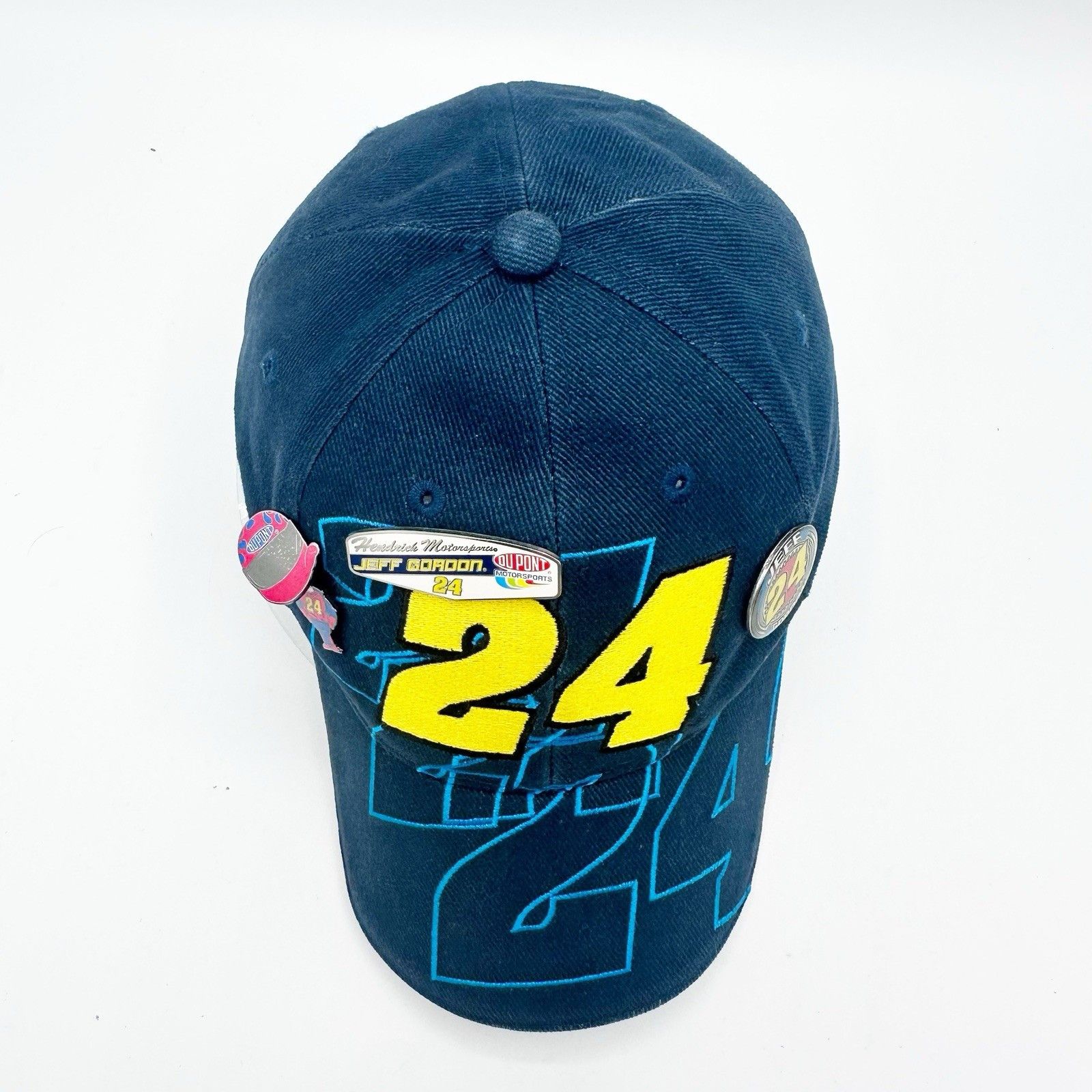 Winners Circle NASCAR Jeff Gordon Hat w/ Pins Adjustable Blue Embroidered Size ONE SIZE - 8 Thumbnail