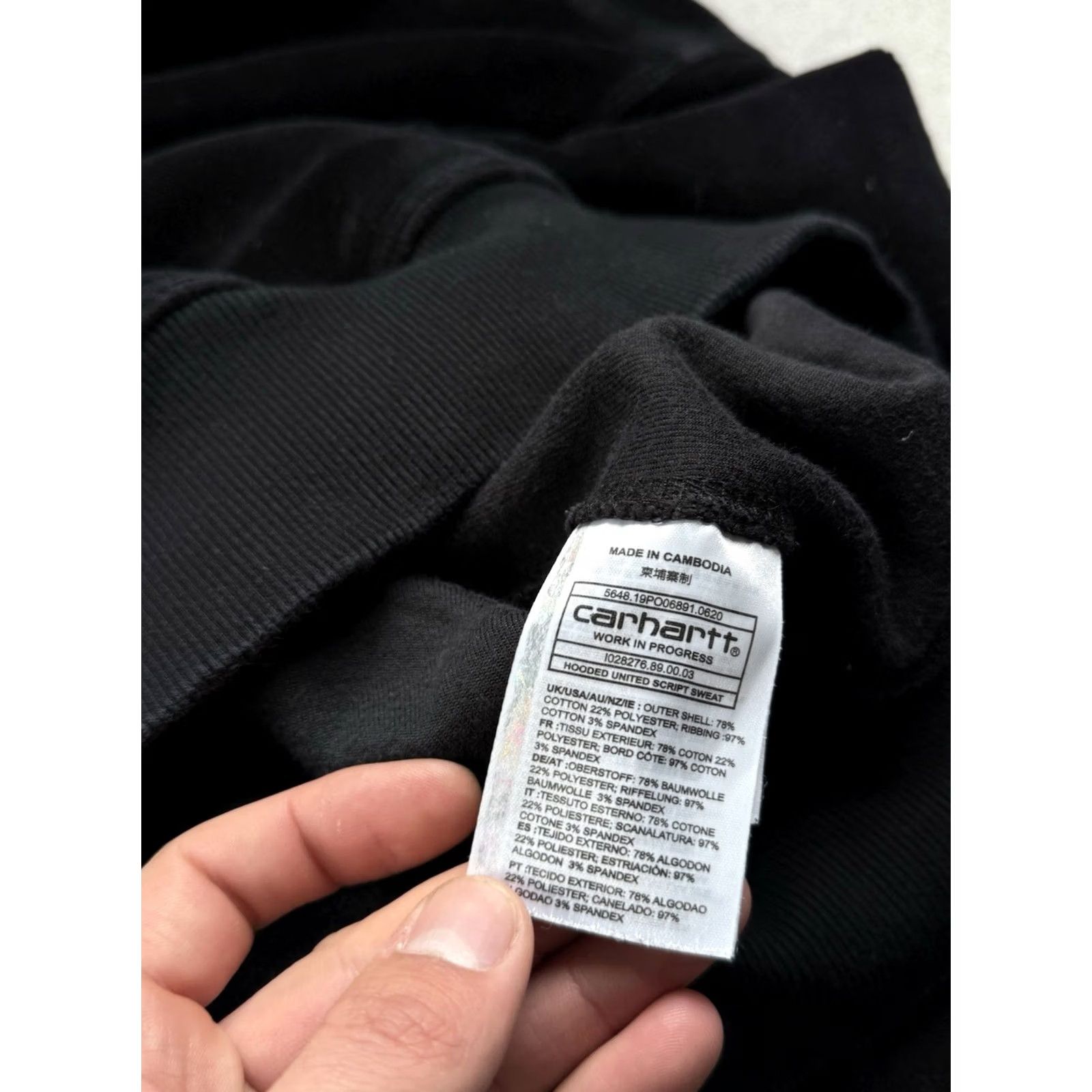 Carhartt Wip VINTAGE Carhartt WIP Velours Hoodie Pullover Black Mens S Hooded Logo Embroidered Casual USA Y2K Velours Hoodie Carhartt Hooded Size US S / EU 44-46 / 1 - 7 Thumbnail