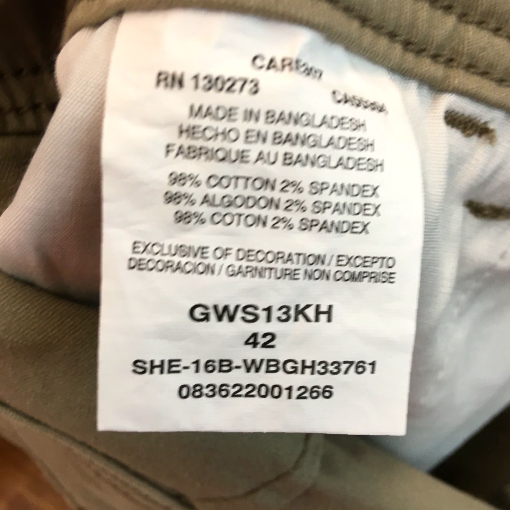 Wrangler Genuine Wrangler Mens Regular Advanced Comfort Stretch Tan Cargo Shorts Size 42 Size US 44 / EU 60 - 5 Thumbnail