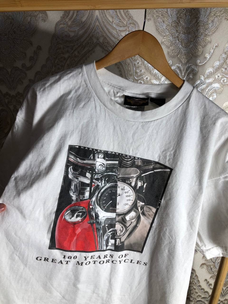 Harley Davidson × Vintage VERY RARE HARLEY DAVIDSON 100 YEARS OF GREAT MOTORCYCLES Y2K Size US XXL / EU 58 / 5 - 2 Thumbnail
