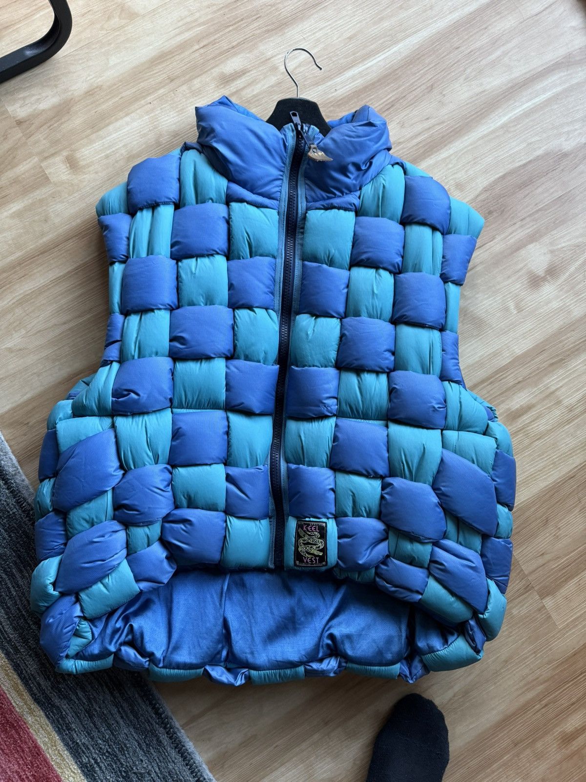 Kapital Kapital K•EEL woven down vest Sz 3 blue/teal Size US L / EU 52-54 / 3 - 1 Thumbnail