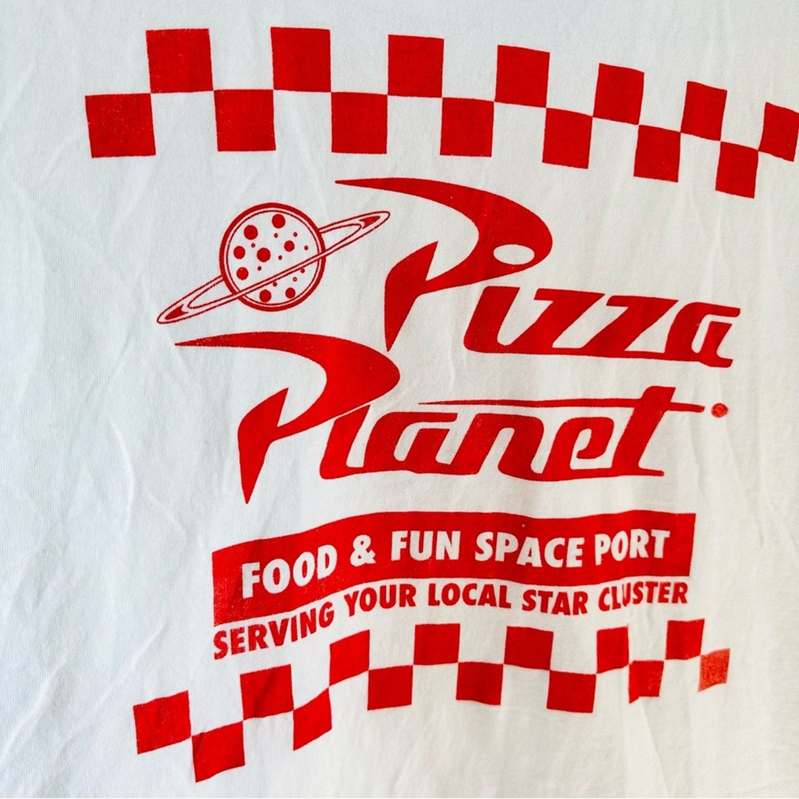 Disney DISNEYLAND Disney White Red Toy Story Pizza Port Tee Shirt Size M / US 6-8 / IT 42-44 - 3 Thumbnail