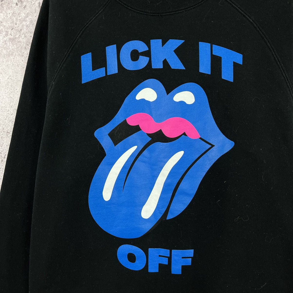 Designer Pink Dolphin Lick It Off Rolling Stones Sweatshirt Big Logo Size US M / EU 48-50 / 2 - 3 Thumbnail
