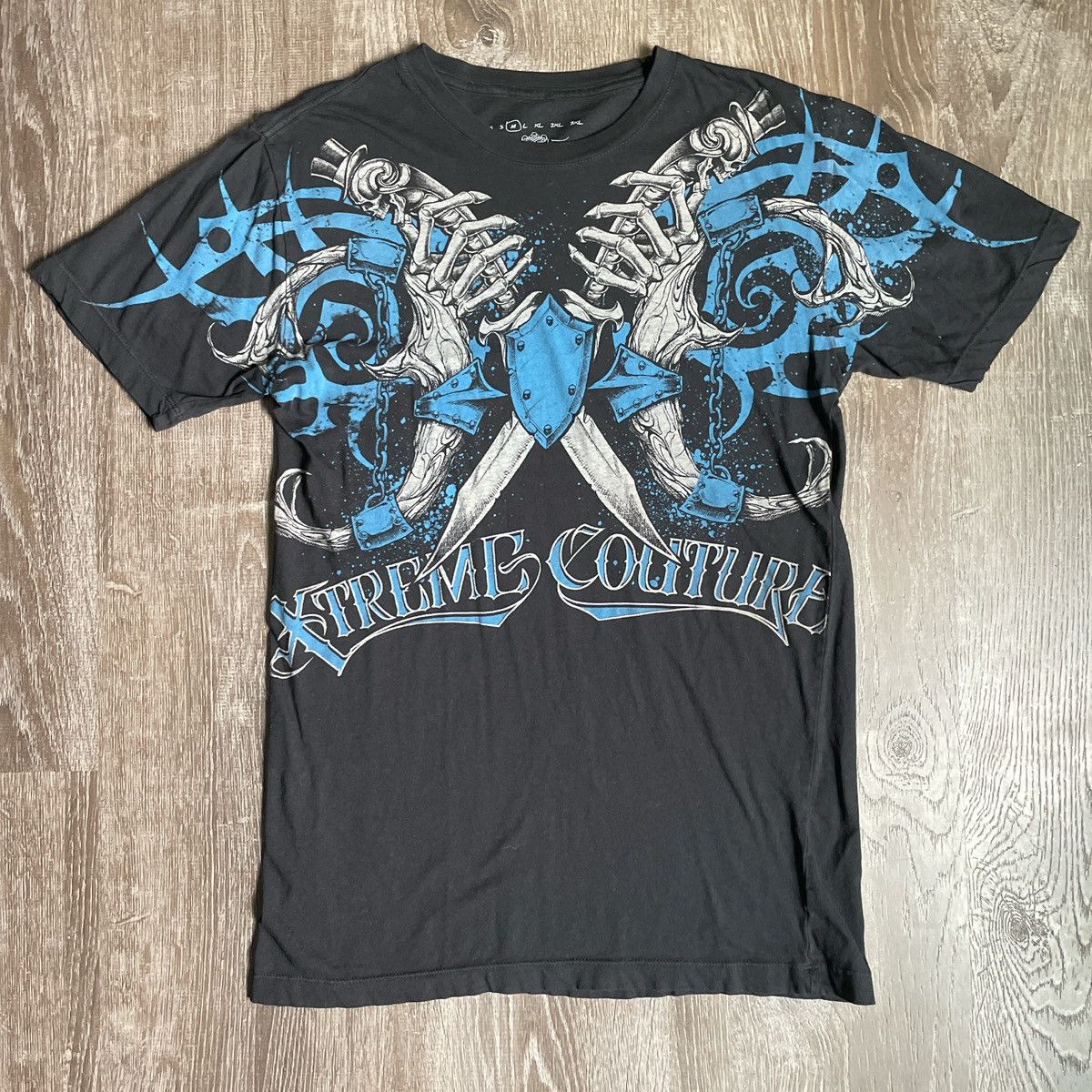 Affliction × JNCO × Tapout Black Affliction Xtreme Couture streetwear shirt Size US M / EU 48-50 / 2 - 1 Thumbnail