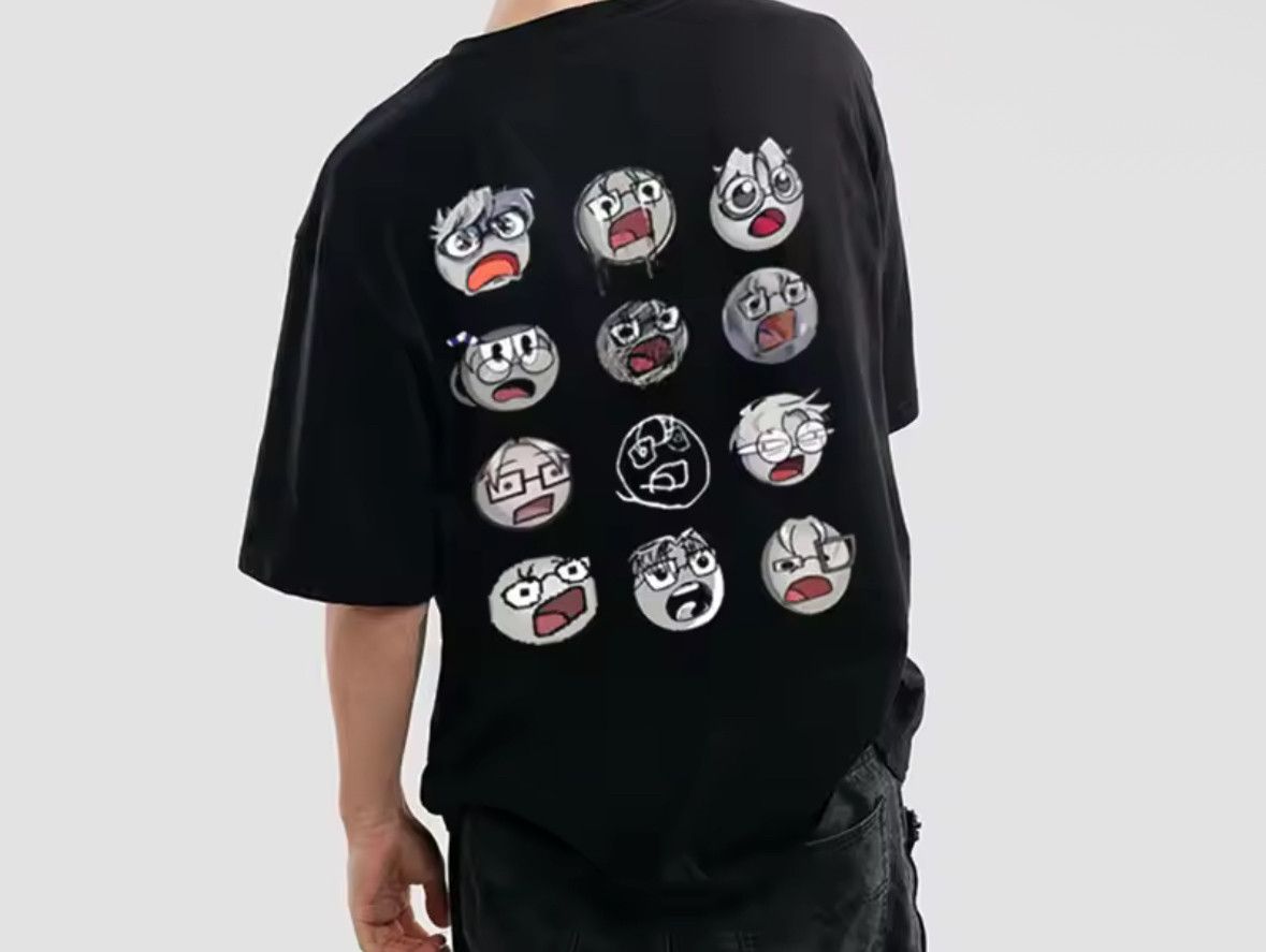 Other Streetwear Y2K Cute Funny Face Print T-Shirt Punk Tees Size US XL / EU 56 / 4 - 1 Thumbnail