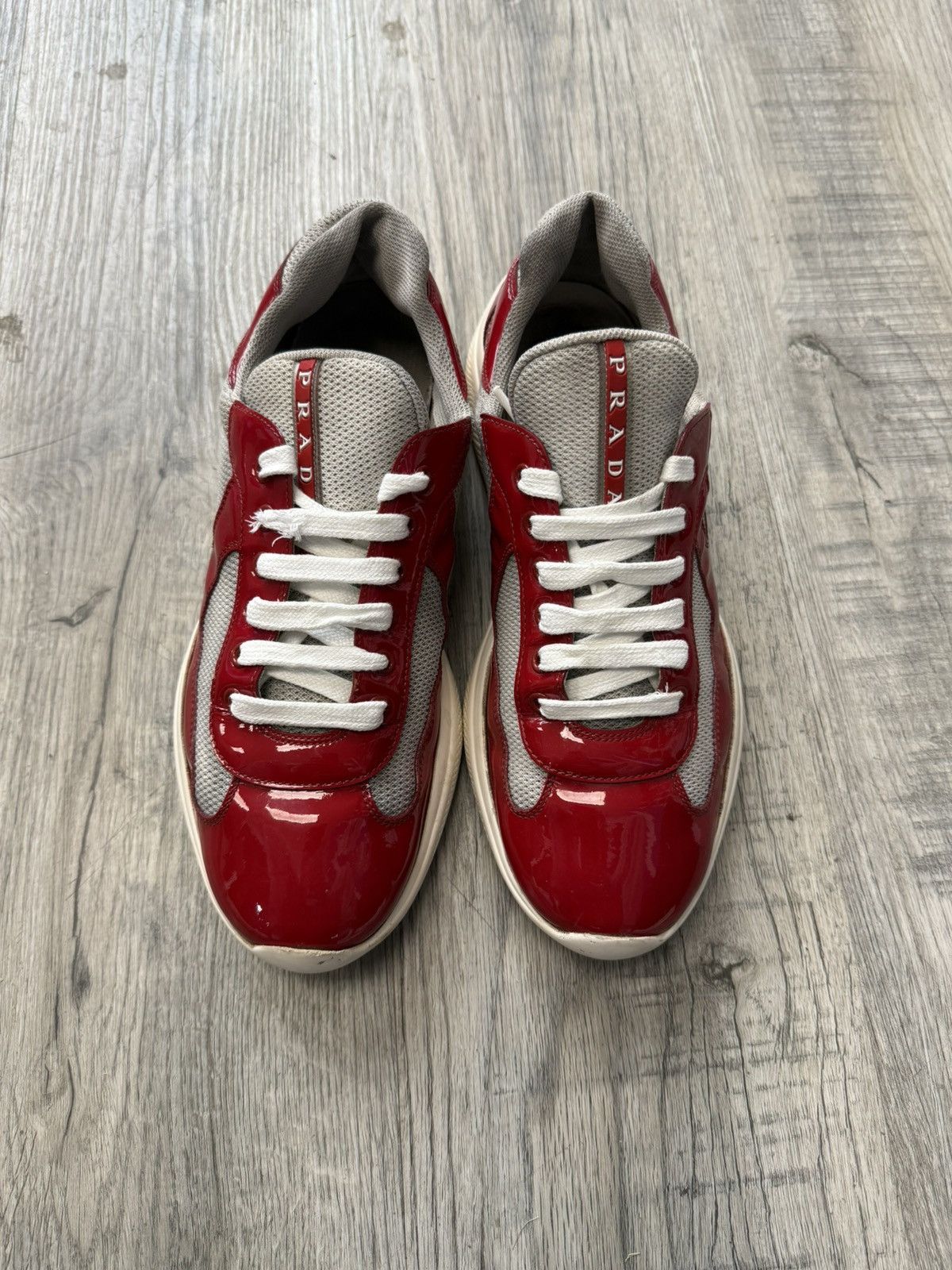 Prada Prada Cup Sneakers - Red / Grey Size US 9 / EU 42 - 2 Thumbnail