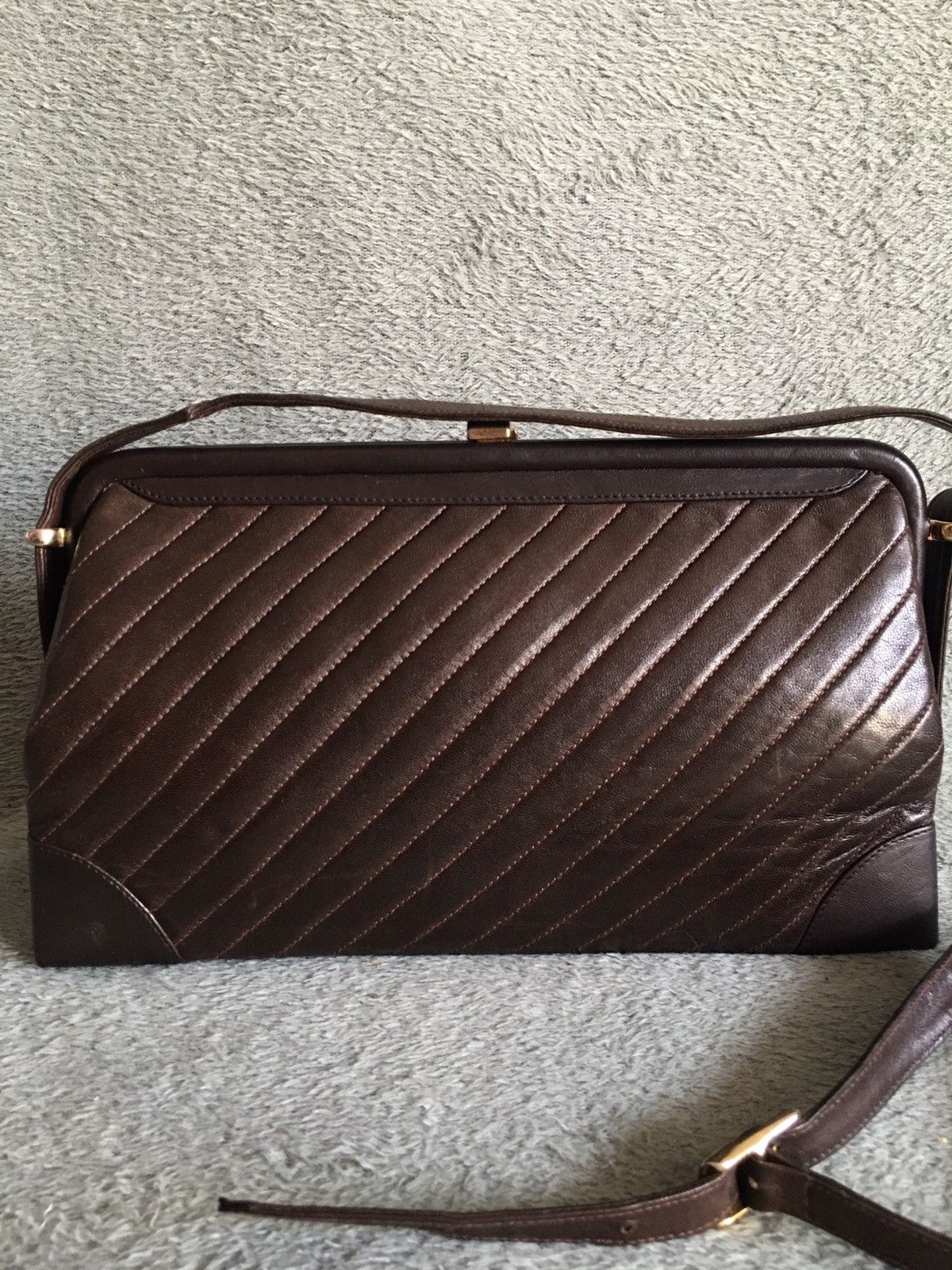 Emilio Pucci × Vintage Emilio Pucci Vintage Brown Leather Shoulder Bag Size ONE SIZE - 5 Thumbnail