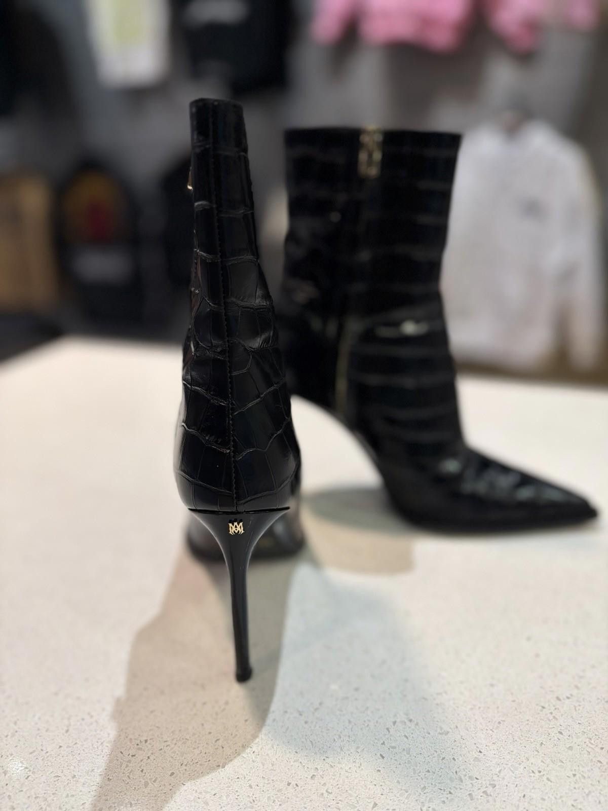 Amiri AMIRI Black Snakeskin Stiletto High Heel Boots 38 - 8US Size US 8 / IT 38 - 9 Thumbnail